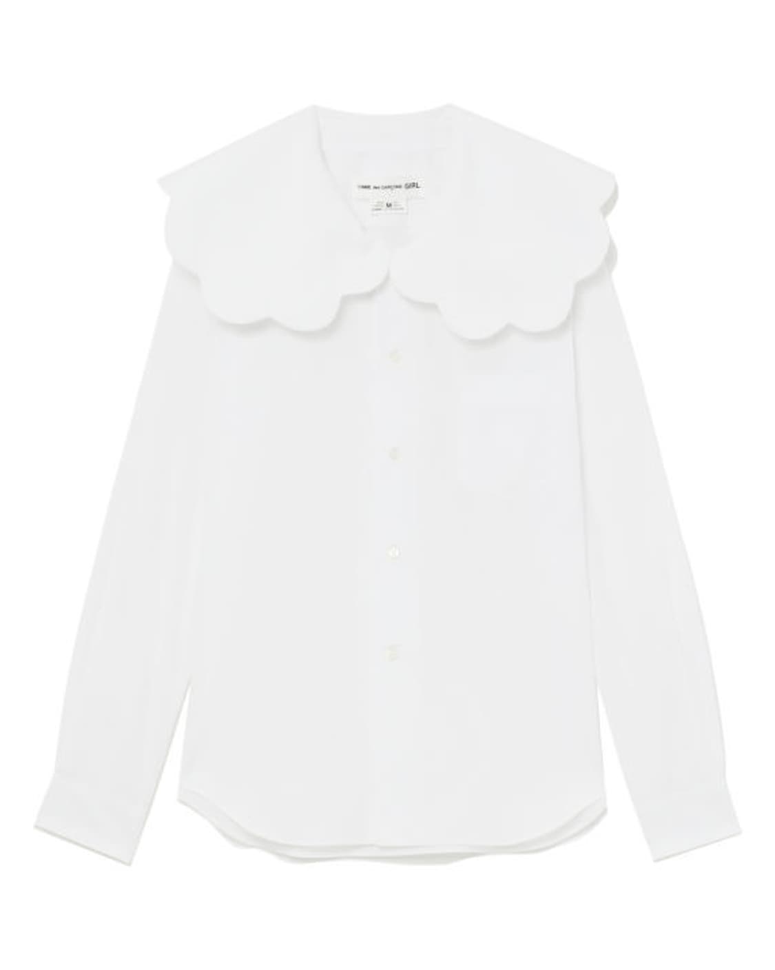 꼼데가르송 걸 물결 빅 카라 셔츠 블라우스 XS 상품이미지1