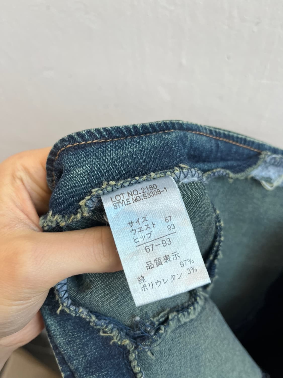 일본빈티지 워시드 데님 스커트 치마  상품이미지5
