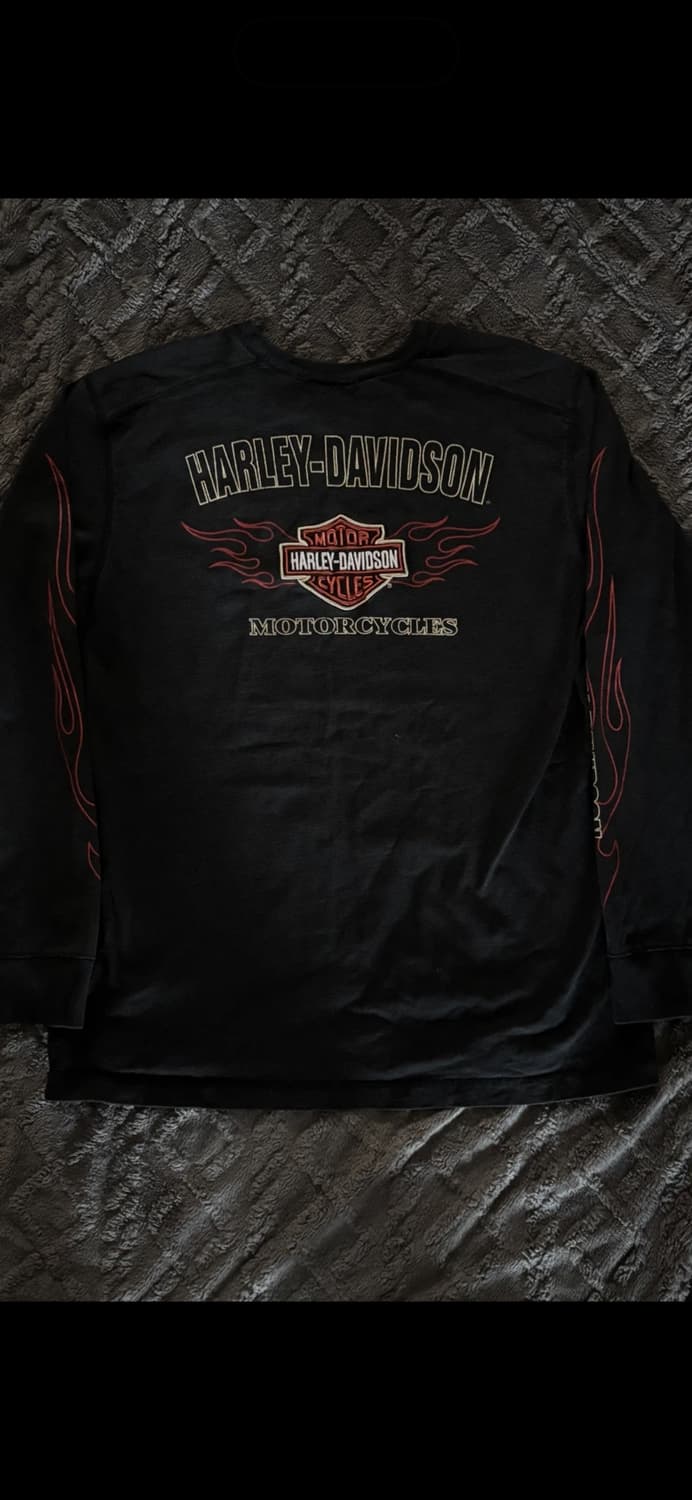 할리 데이비슨 플레임 그래픽 롱슬리브 상품이미지1