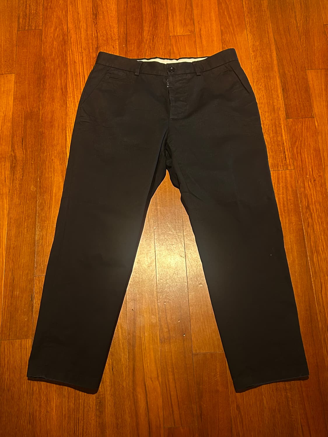 마르지엘라 18ss 백사틴 오피서 팬츠 블랙 상품이미지2