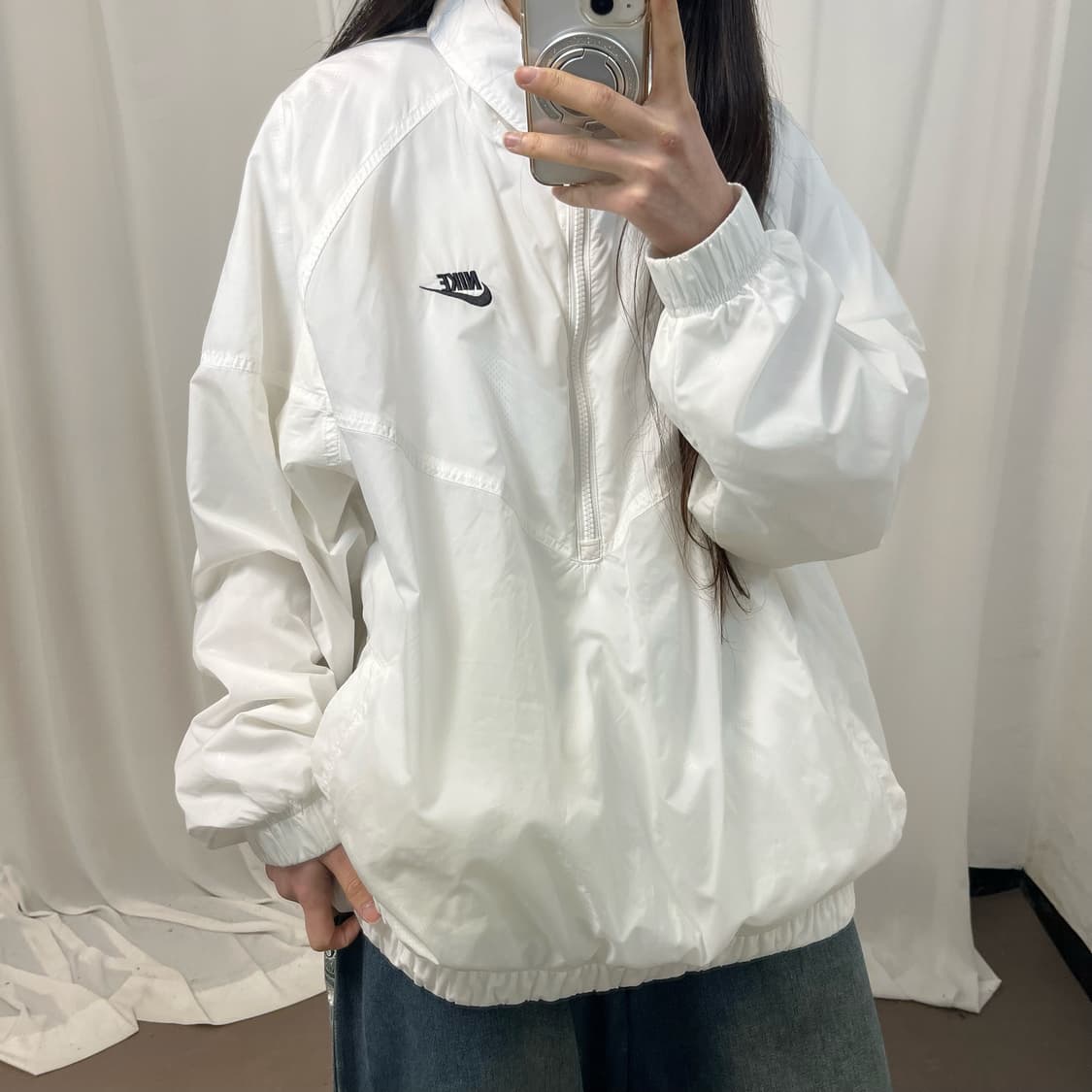 Nike White Anorak Windbreaker 상품이미지3