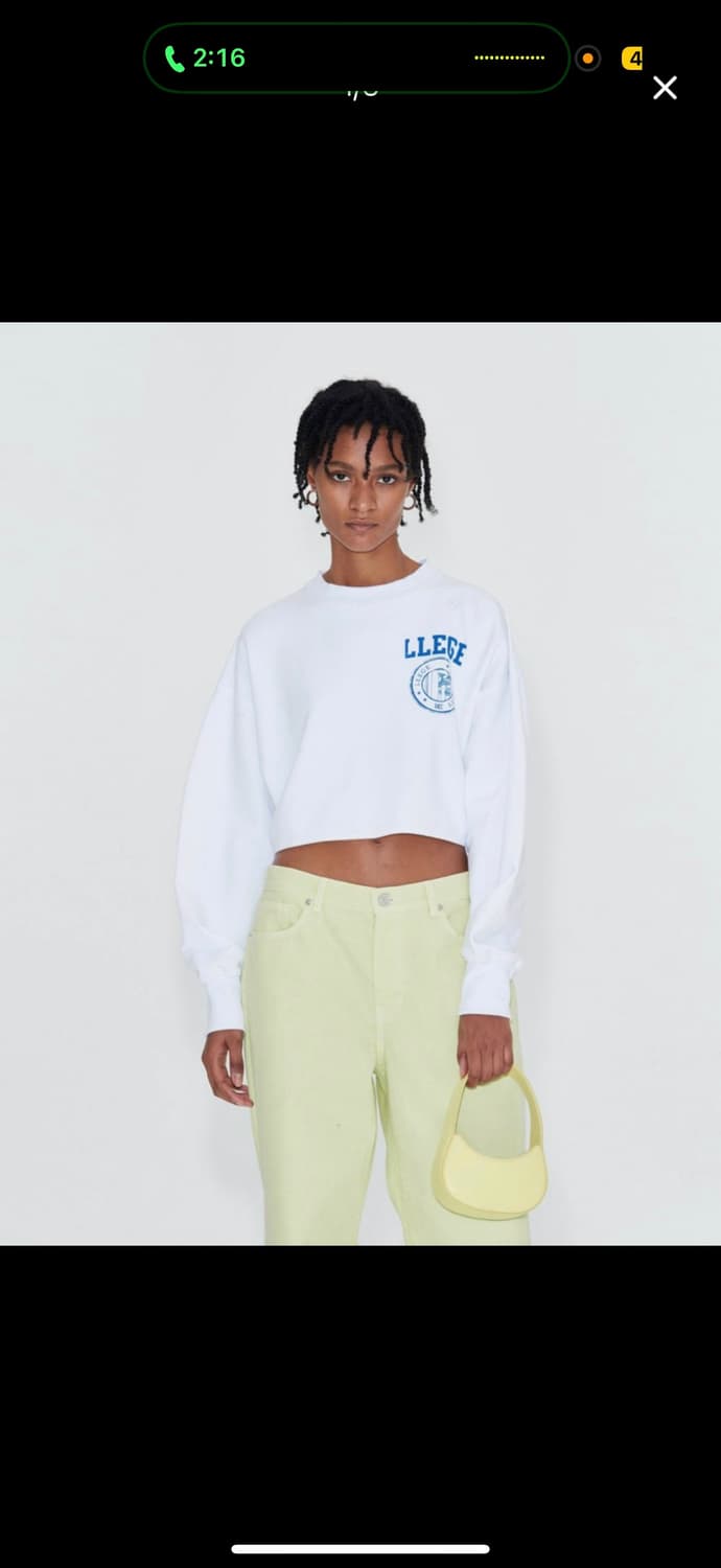 렉토 recto llege 크롭 맨투맨  상품이미지2