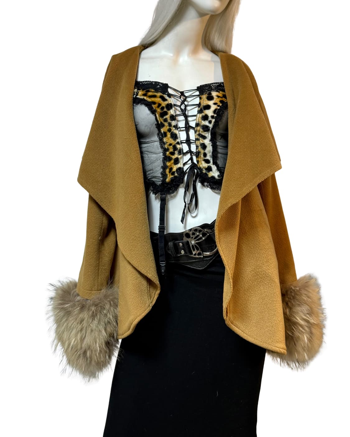 Cecil mc bee 갸루맛 라쿤 퍼 코트 상품이미지1