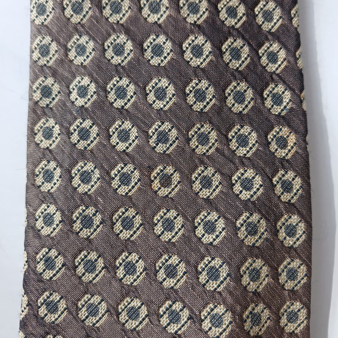 더반 실크 브라운 패턴 넥타이 9.5cm A등급 A19860 상품이미지9