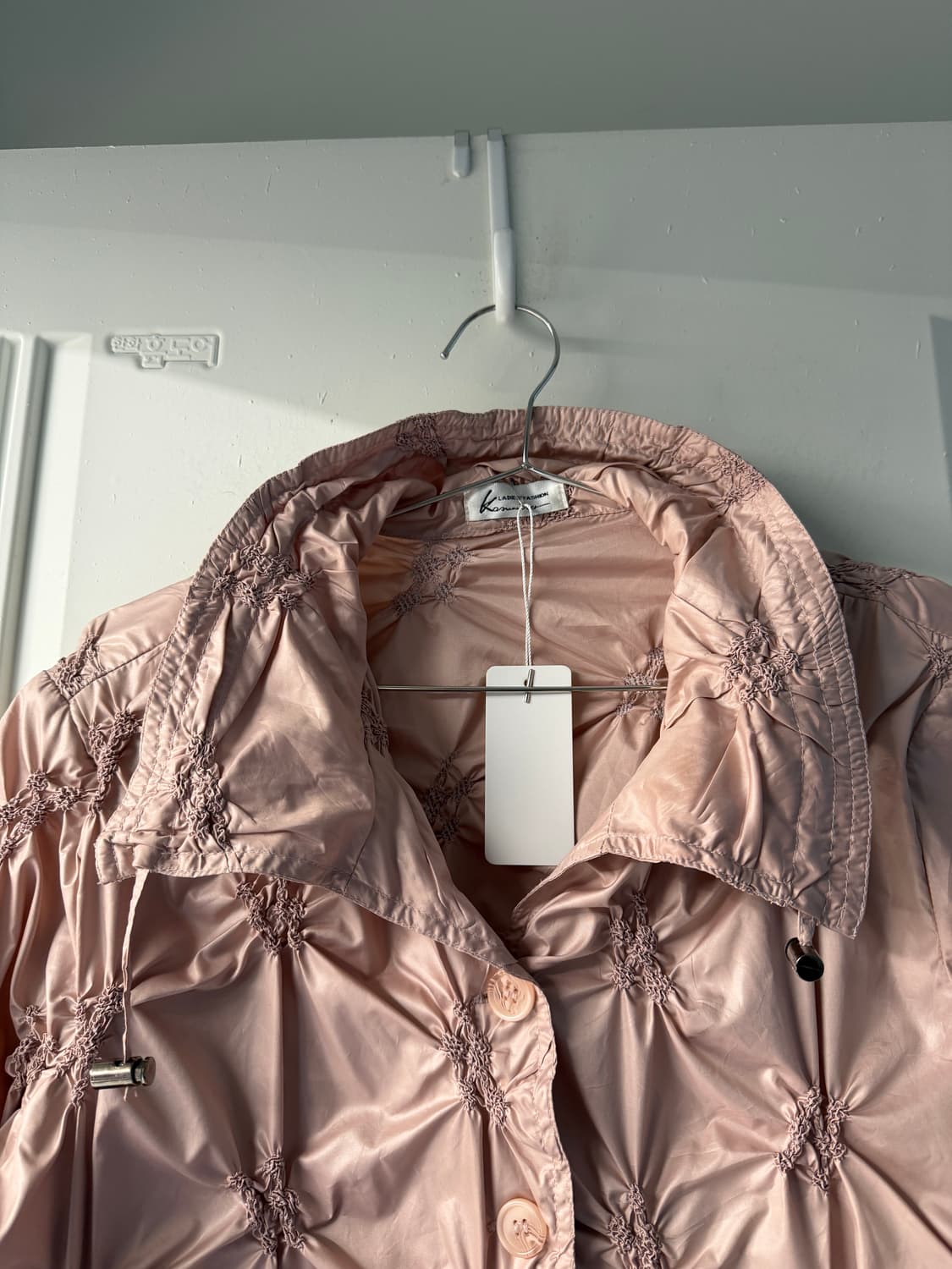 일본빈티지 더스티핑크 셔링 리본 자켓 상품이미지6