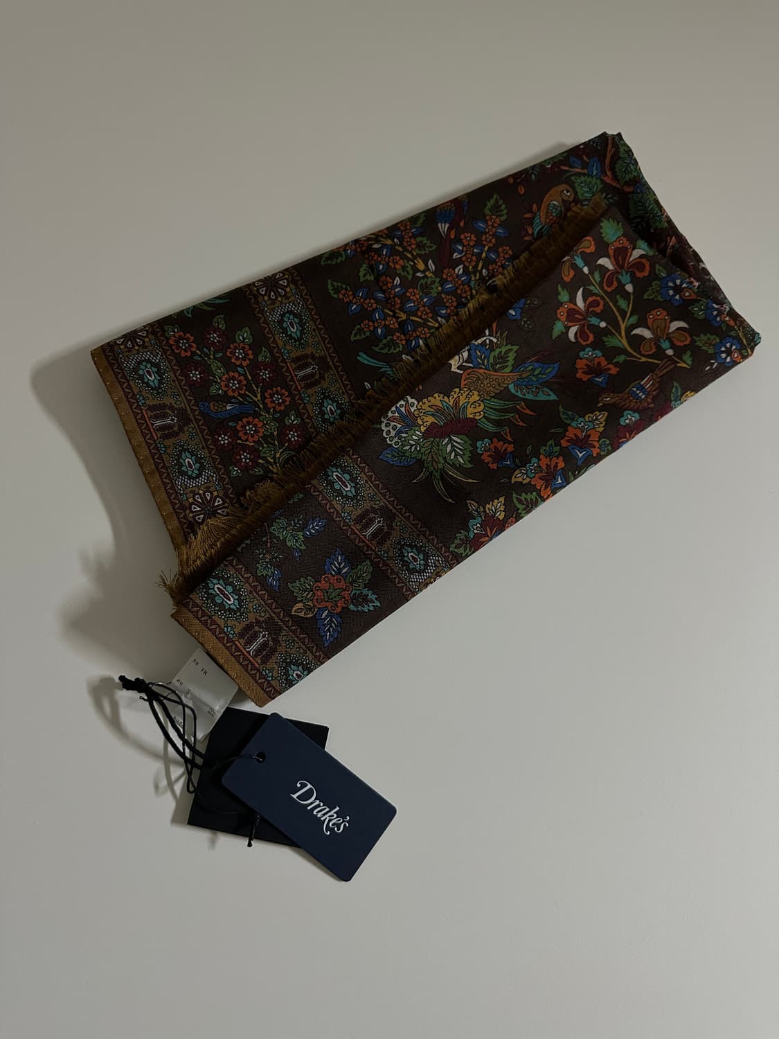 drake’s animals print wool-silk scarf 상품이미지1