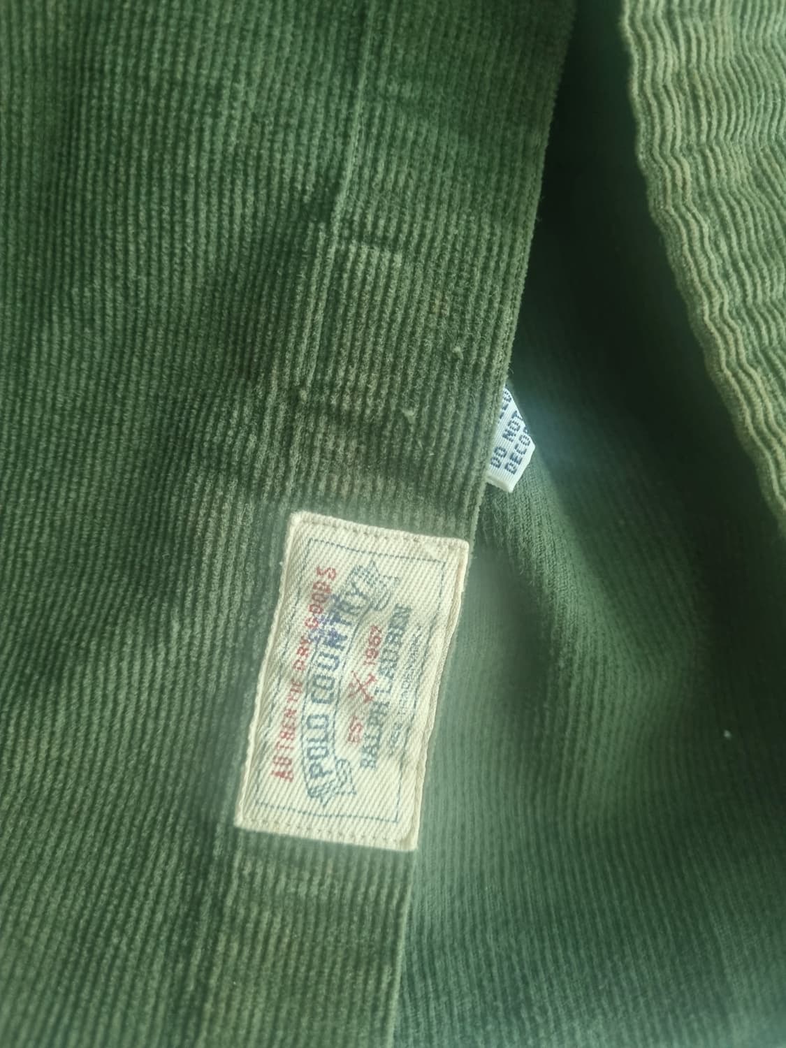 90s 빈티지 폴로 랄프로렌 코듀로이 셔츠 그린 L 상품이미지3