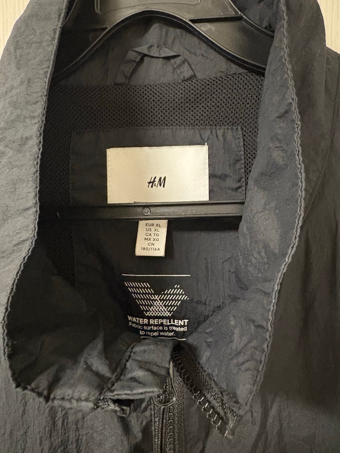 H&M 블랙 바람막이 아노락 XL (105-110) 상품이미지2