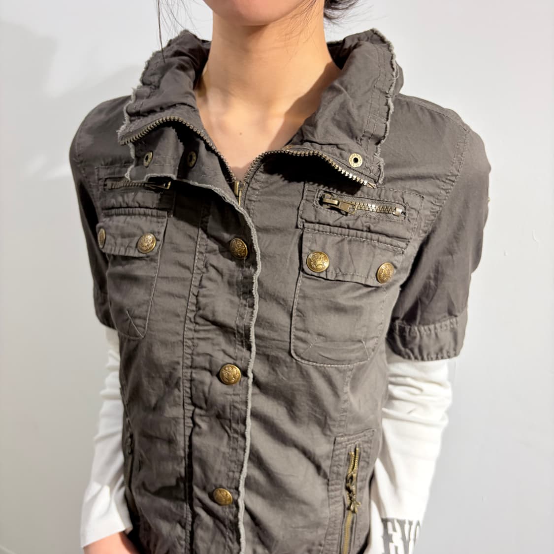 Sorridere 카고 그런지 반팔 자켓  상품이미지2