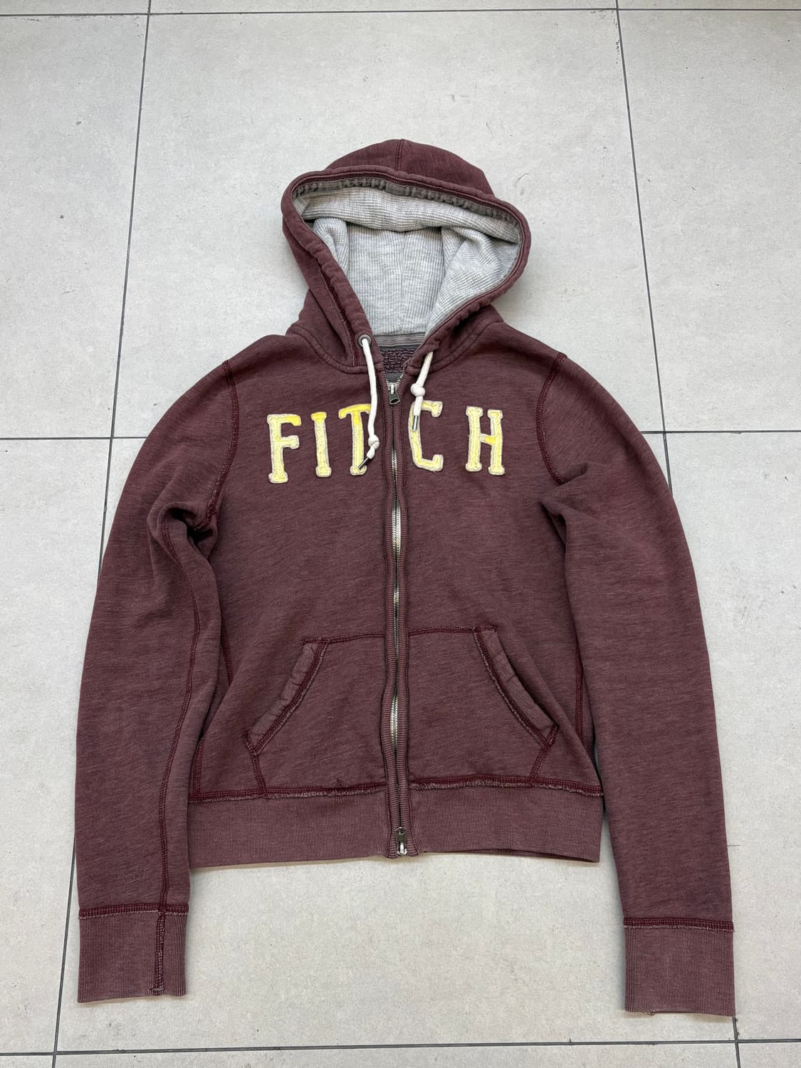 아베크롬비 피치 워시드 버건디 후드집업 상품이미지5