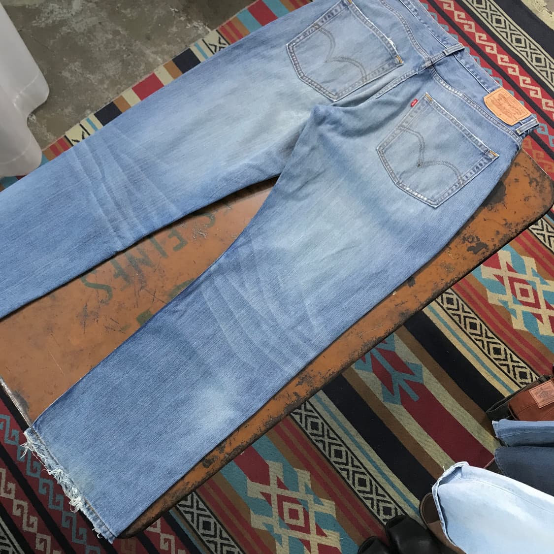 리바이스 569 연 중청 워시드 데님 팬츠 허리 33 34 사이즈 상품이미지3