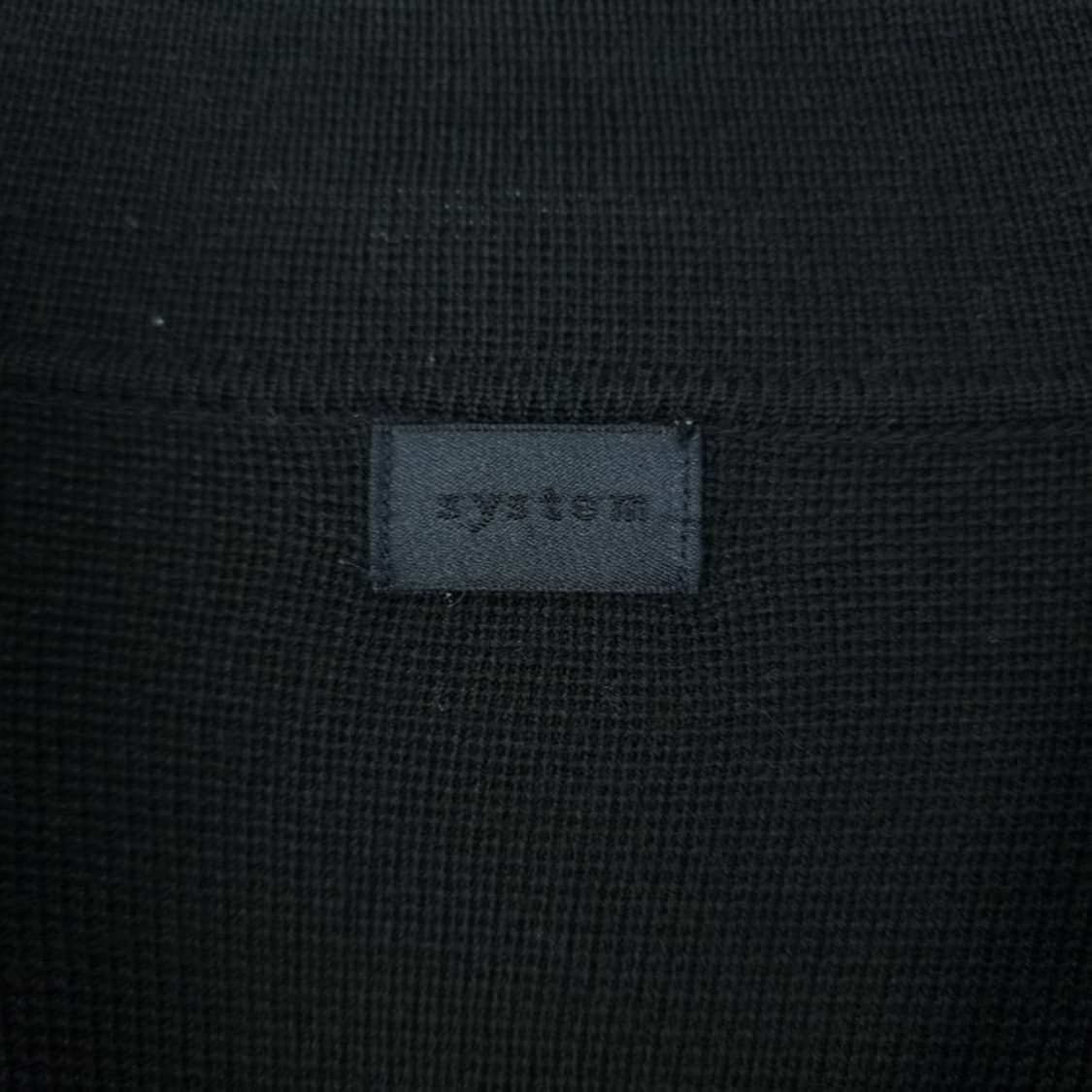 시스템 라펠 니트 가디건 블랙 M18932 상품이미지7