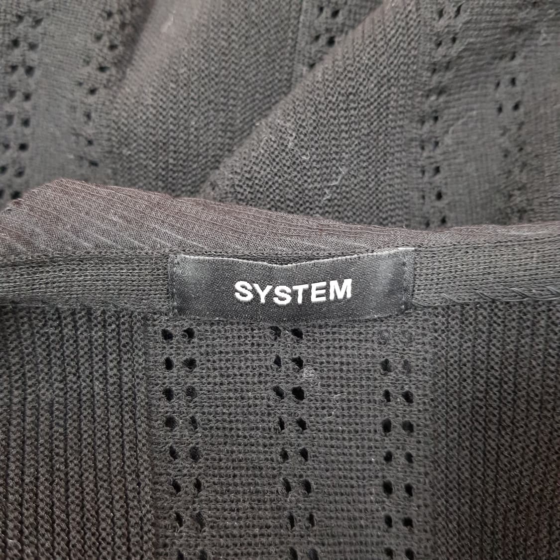 한섬 시스템 2022 빅카라 니트 펀칭 가디건 F사이즈 상품이미지5