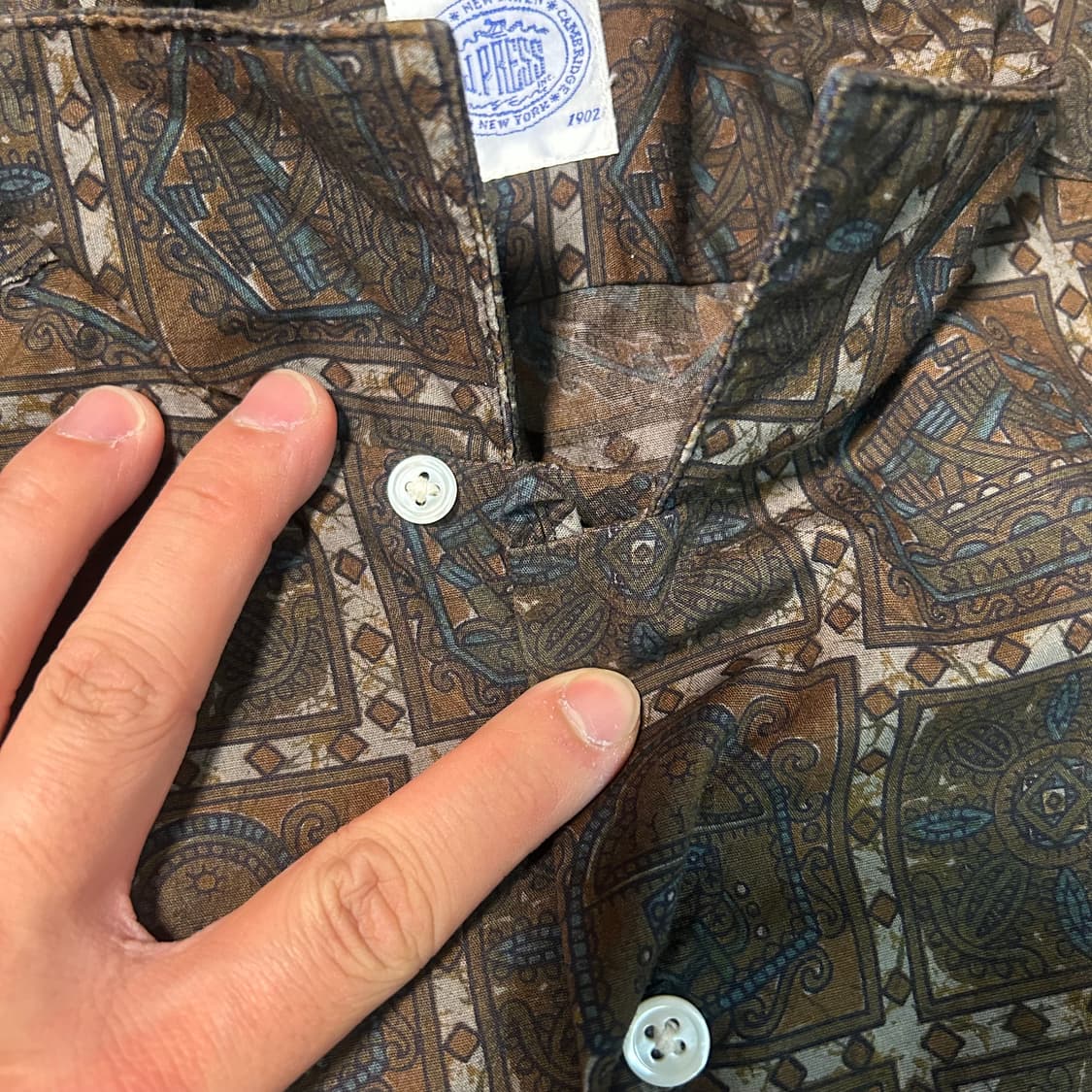 [M] 제이프레스 에스닉패턴 반팔 셔츠 상품이미지3