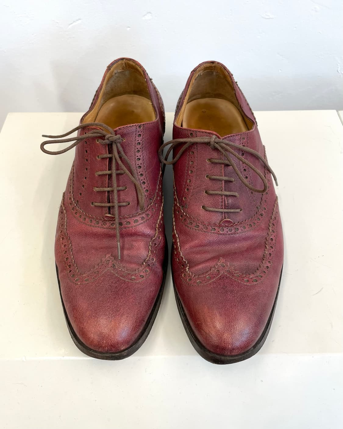 [260] 드리스반노튼 윙팁 슈즈 버건디 상품이미지5