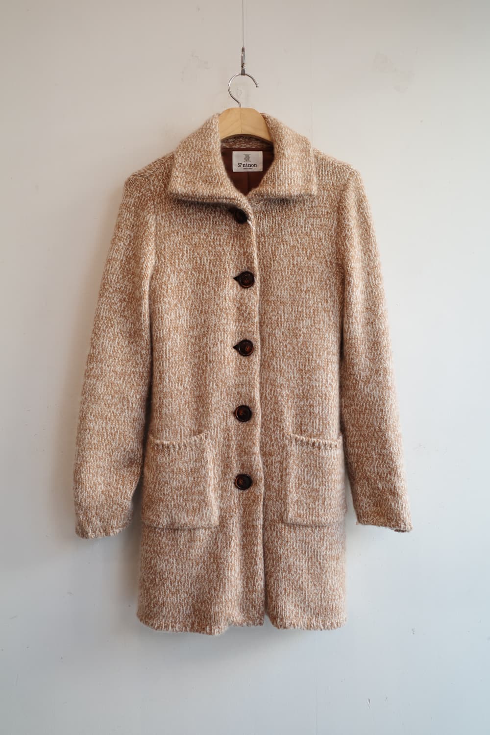 Japan brand 캐시미어100 멜란지 니트 가디건 상품이미지1