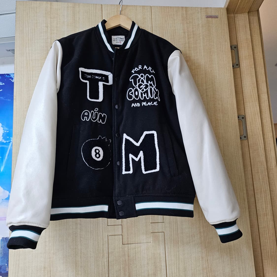 탐코믹스 바시티자켓 블랙 XL 상품이미지1