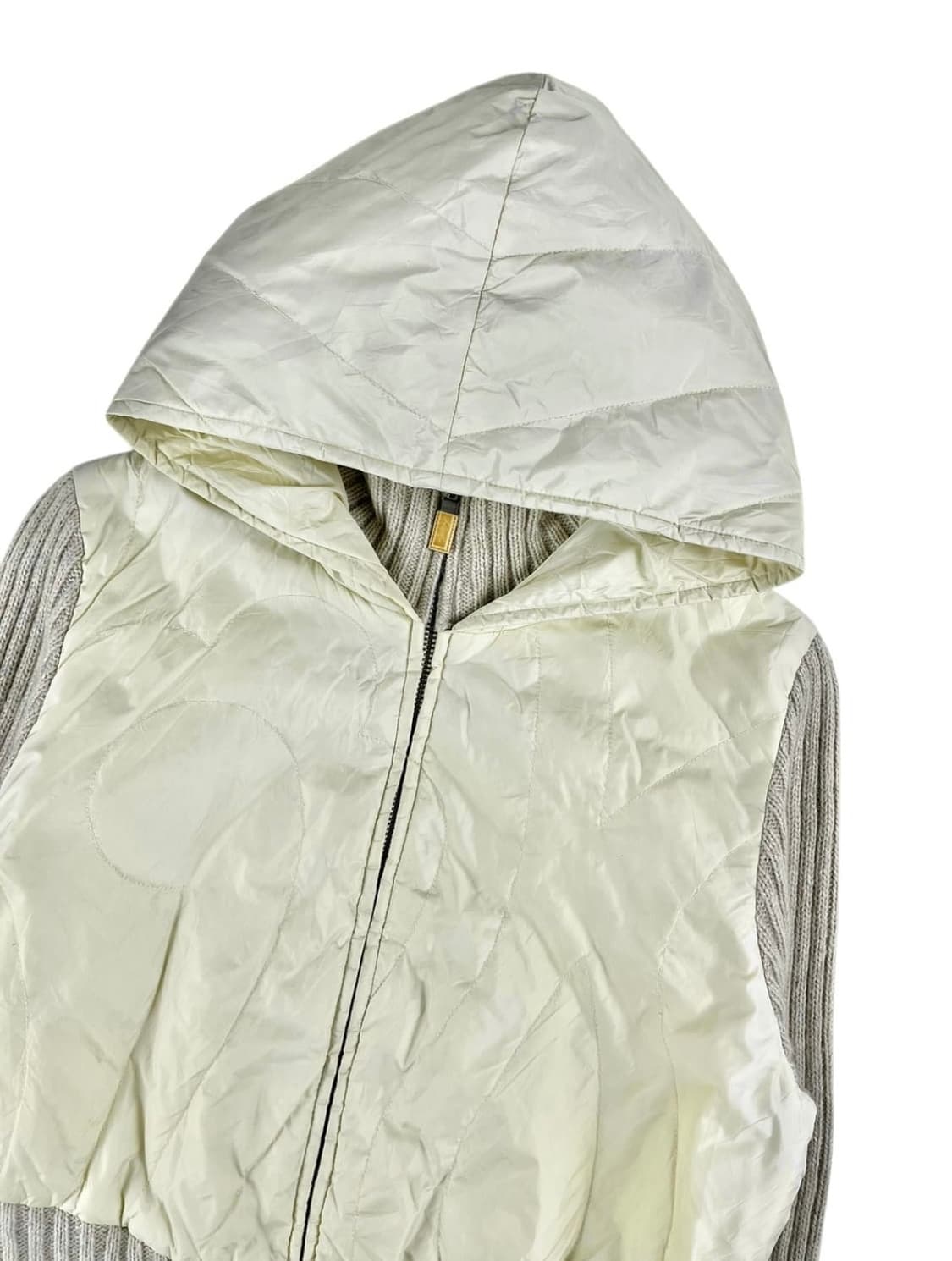 Verseau 빈티지 패딩 니트 집업 후드 상품이미지3