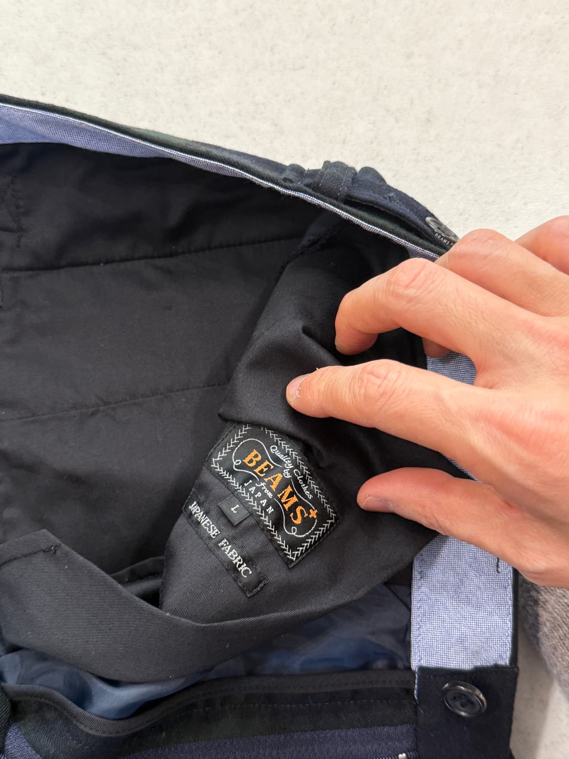 빔즈플러스 노턱 슬랙스 L 블랙와치 상품이미지3