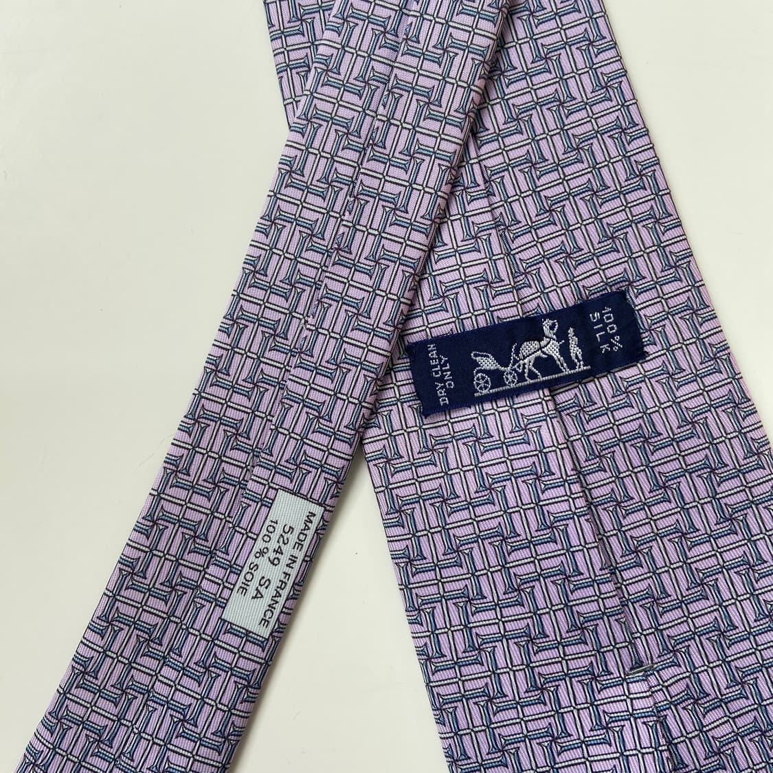 에르메스(HERMES) H모노그램 명품 정품 넥타이 상품이미지6