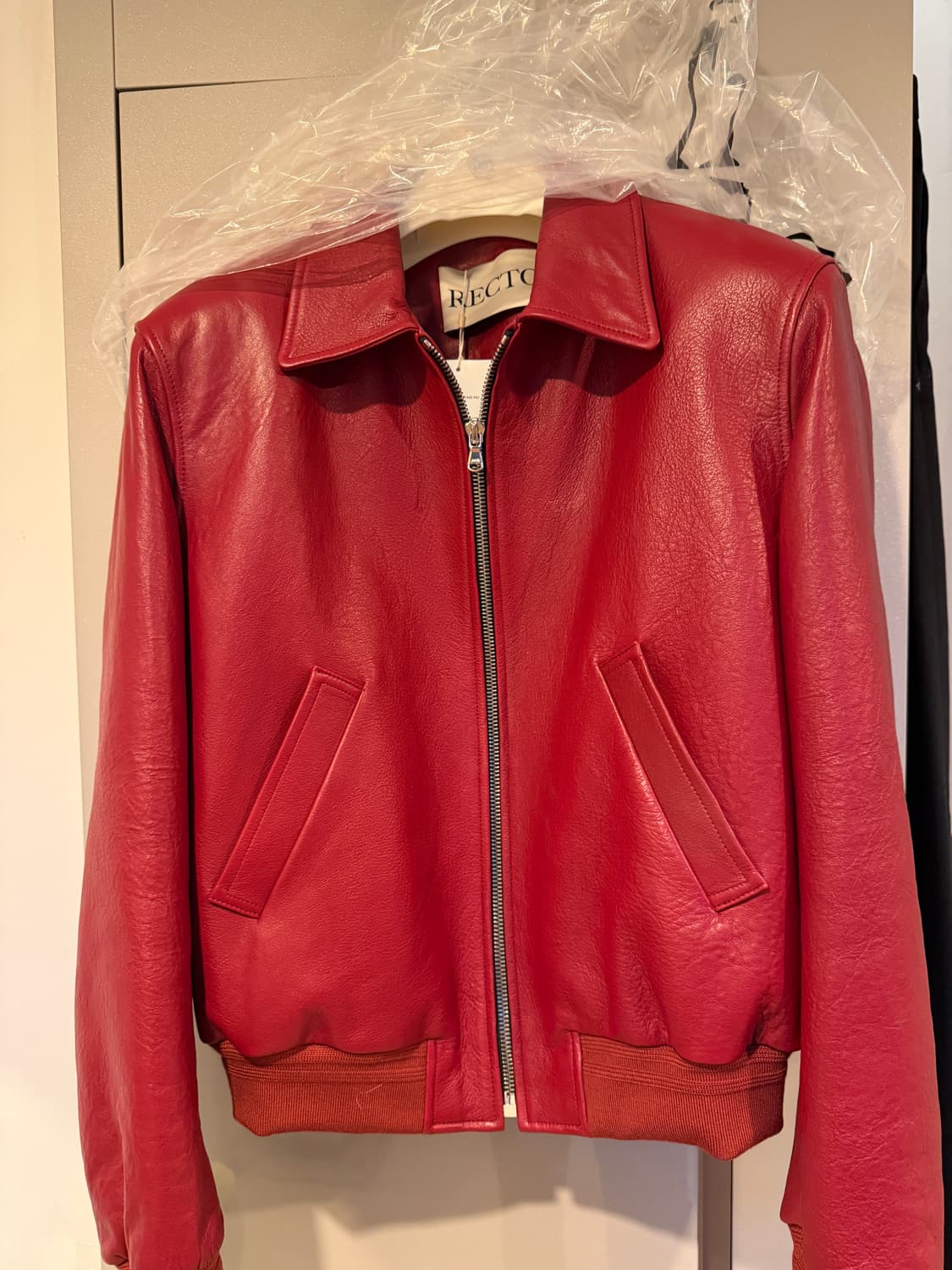 렉토 벤고트 레드 레더 L사이즈 새상품 상품이미지5