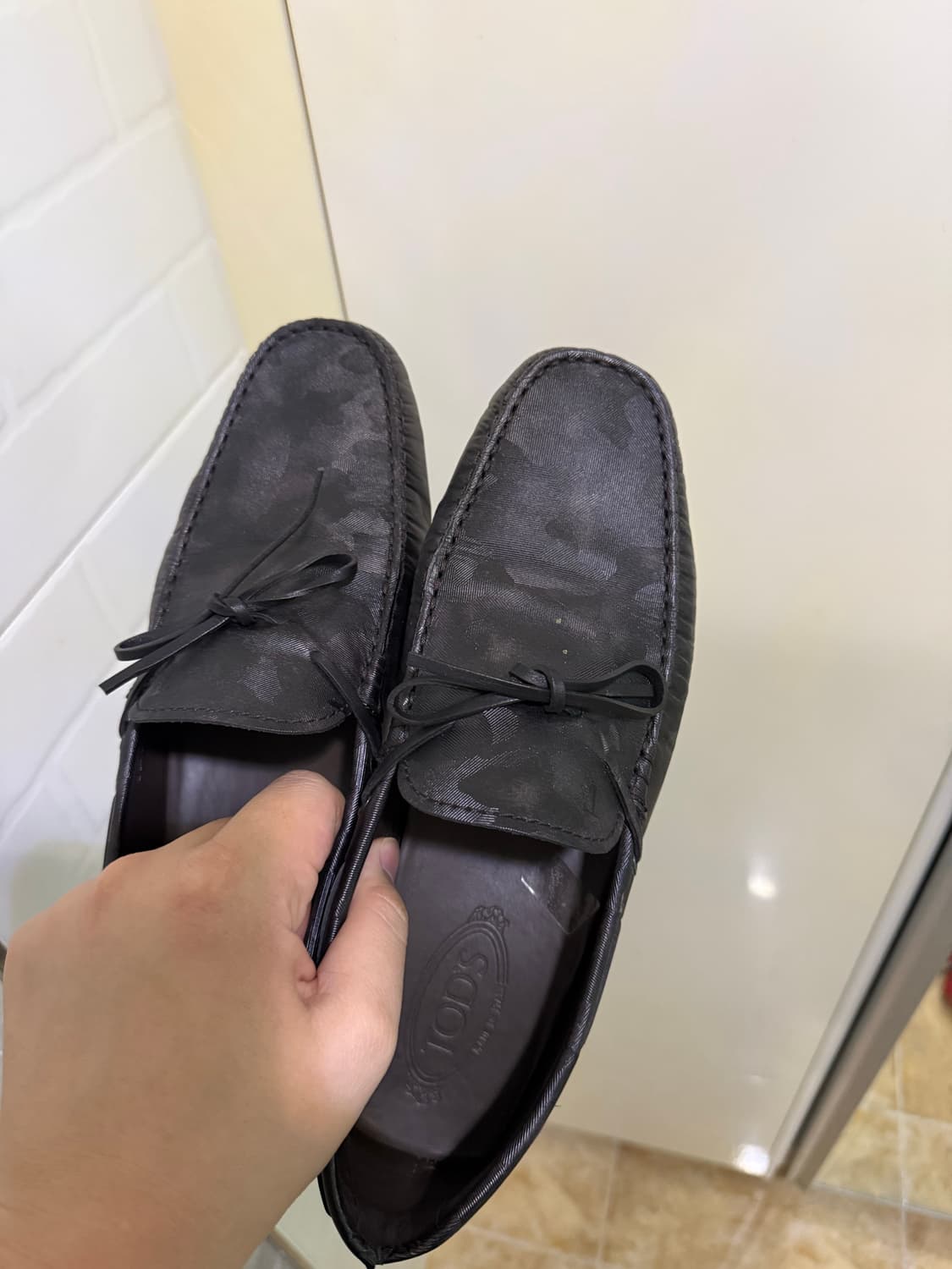 토즈 남성 블랙 카모 드라이빙슈즈 275 상품이미지2