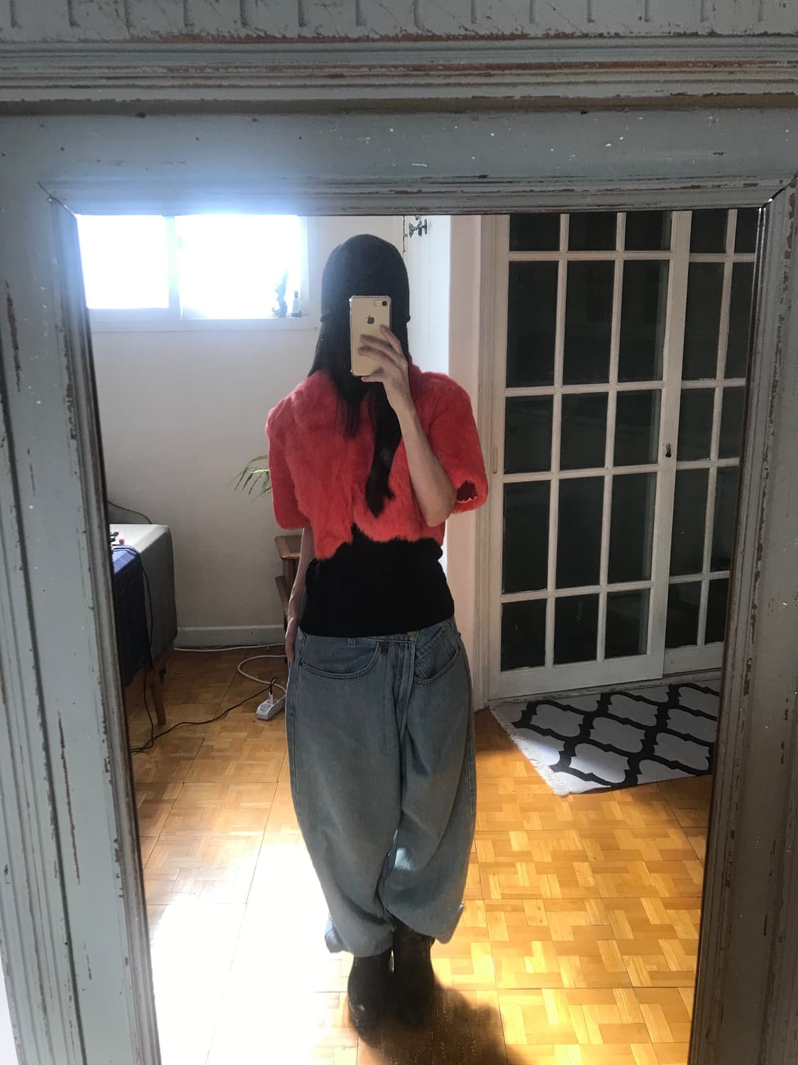 vintage half fur jacket 상품이미지3