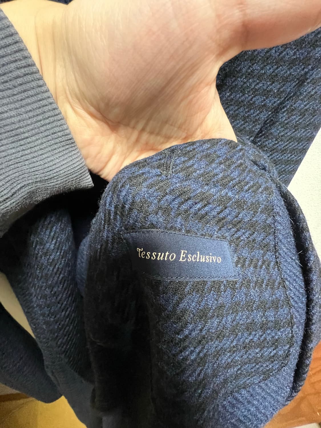 라르디니 네이비블루 하운드투스 울 싱글코트 48 사이즈 상품이미지3