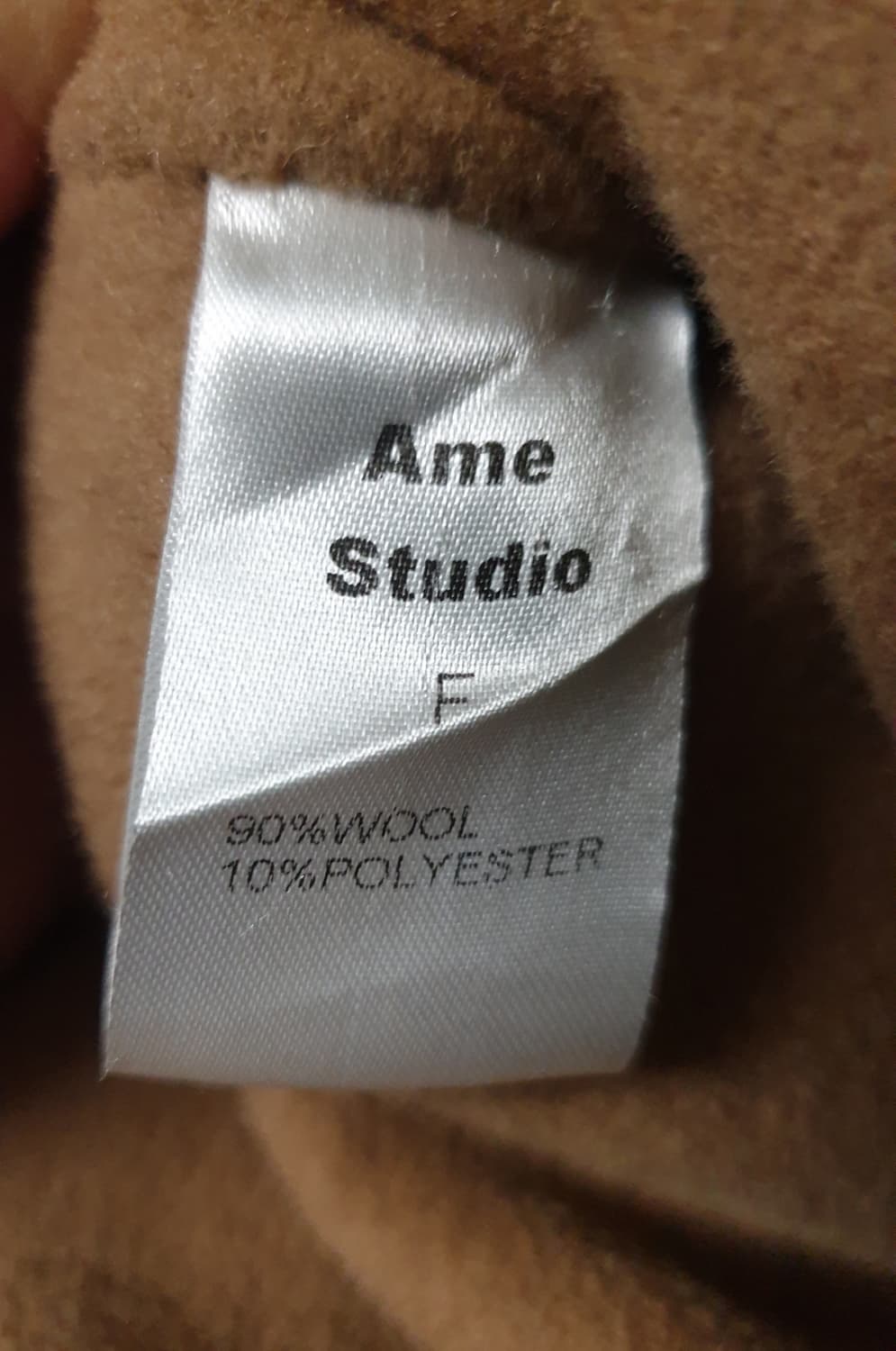 AME STUDIO 핸드메이드 울90% 더블버튼 롱코트 브라운 (F) 상품이미지5