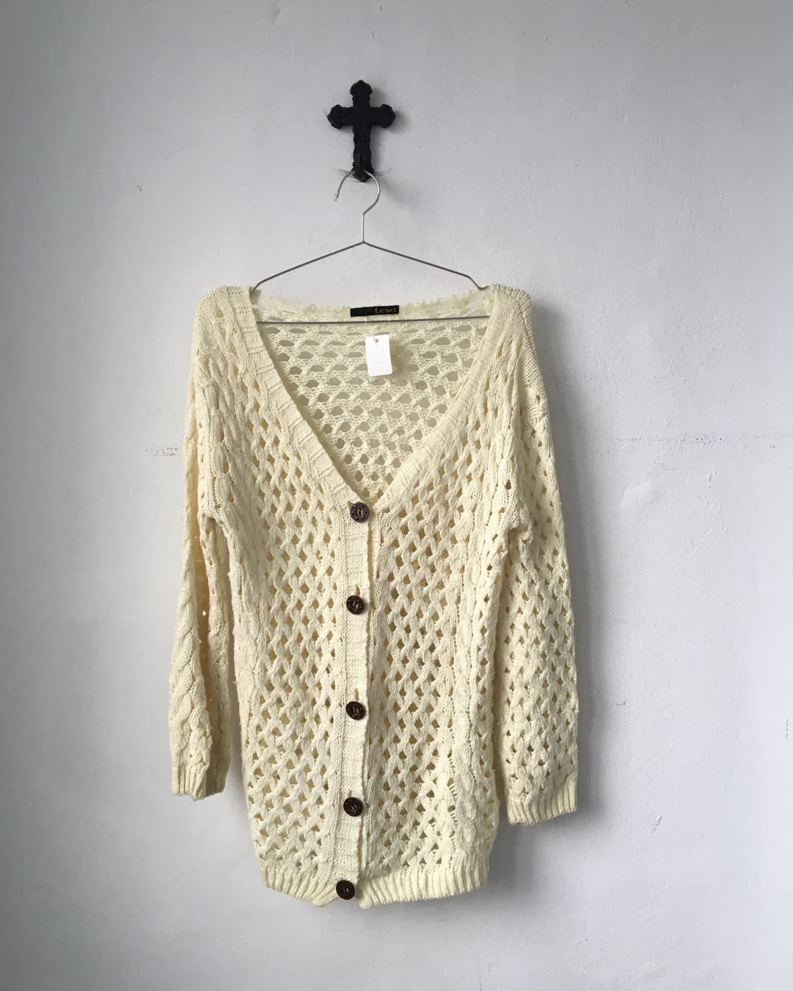 Punching pattern knit cardigan 상품이미지2