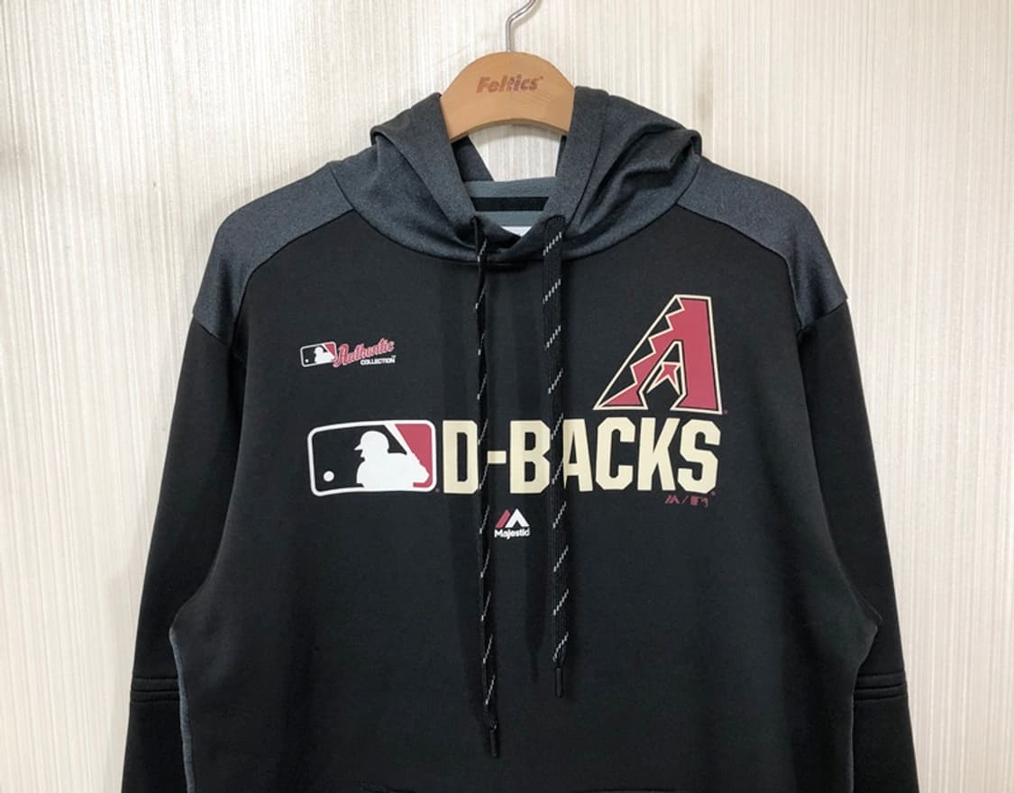 MLB 마제스틱 애리조나 디백스 어센틱 후드티셔츠 M 상품이미지2