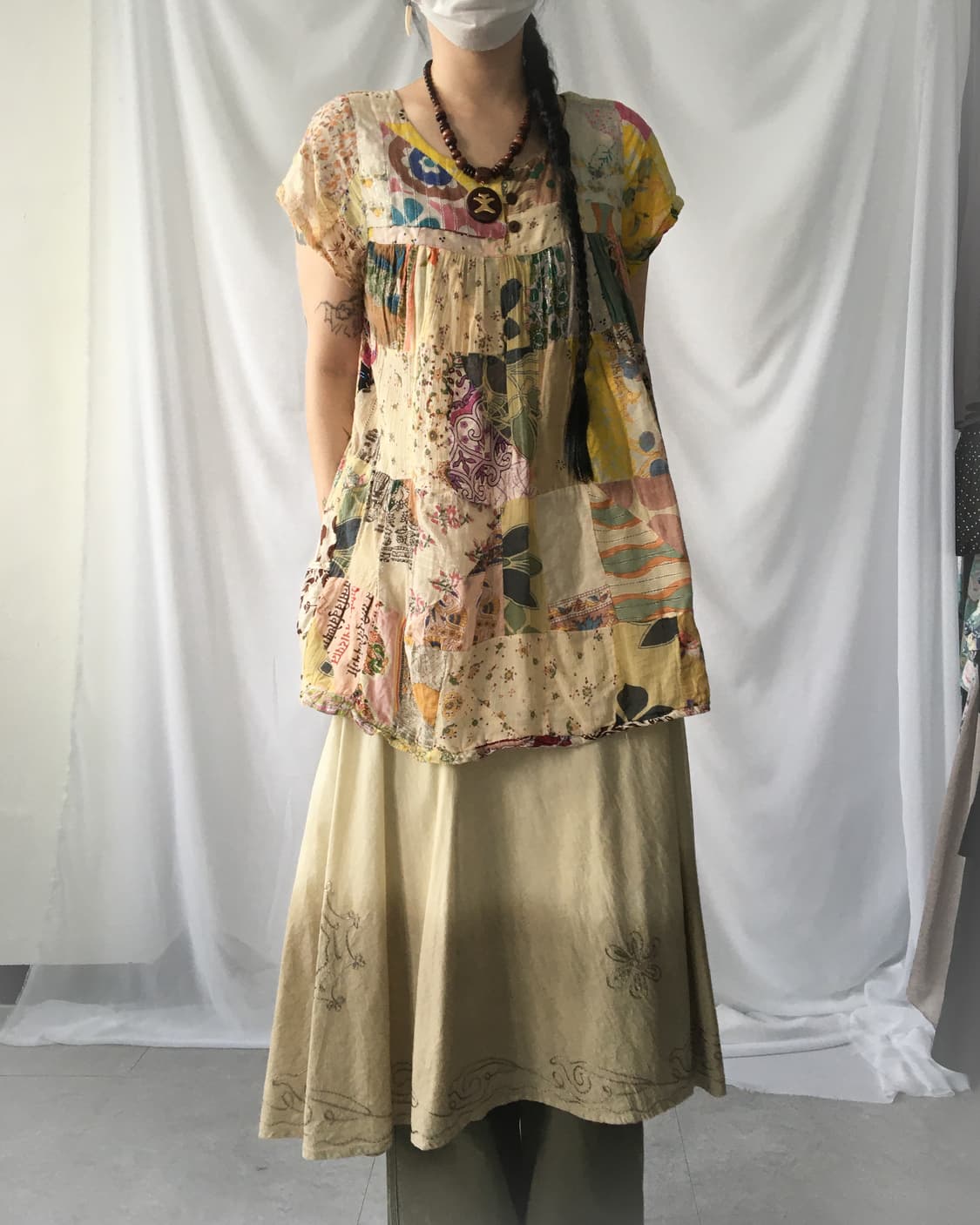 Ethnic mood patchwork blouse 상품이미지9