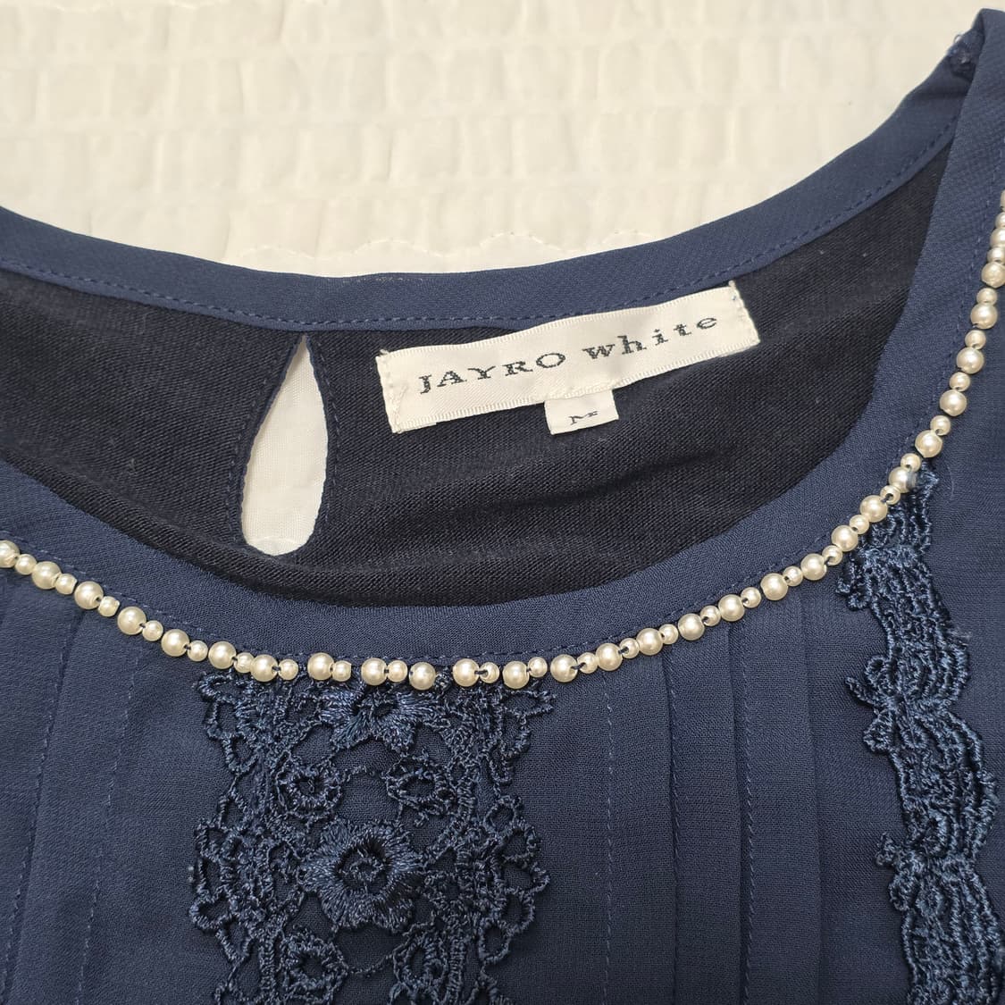 네이비 고딕모리걸 셔링 블라우스 상품이미지3