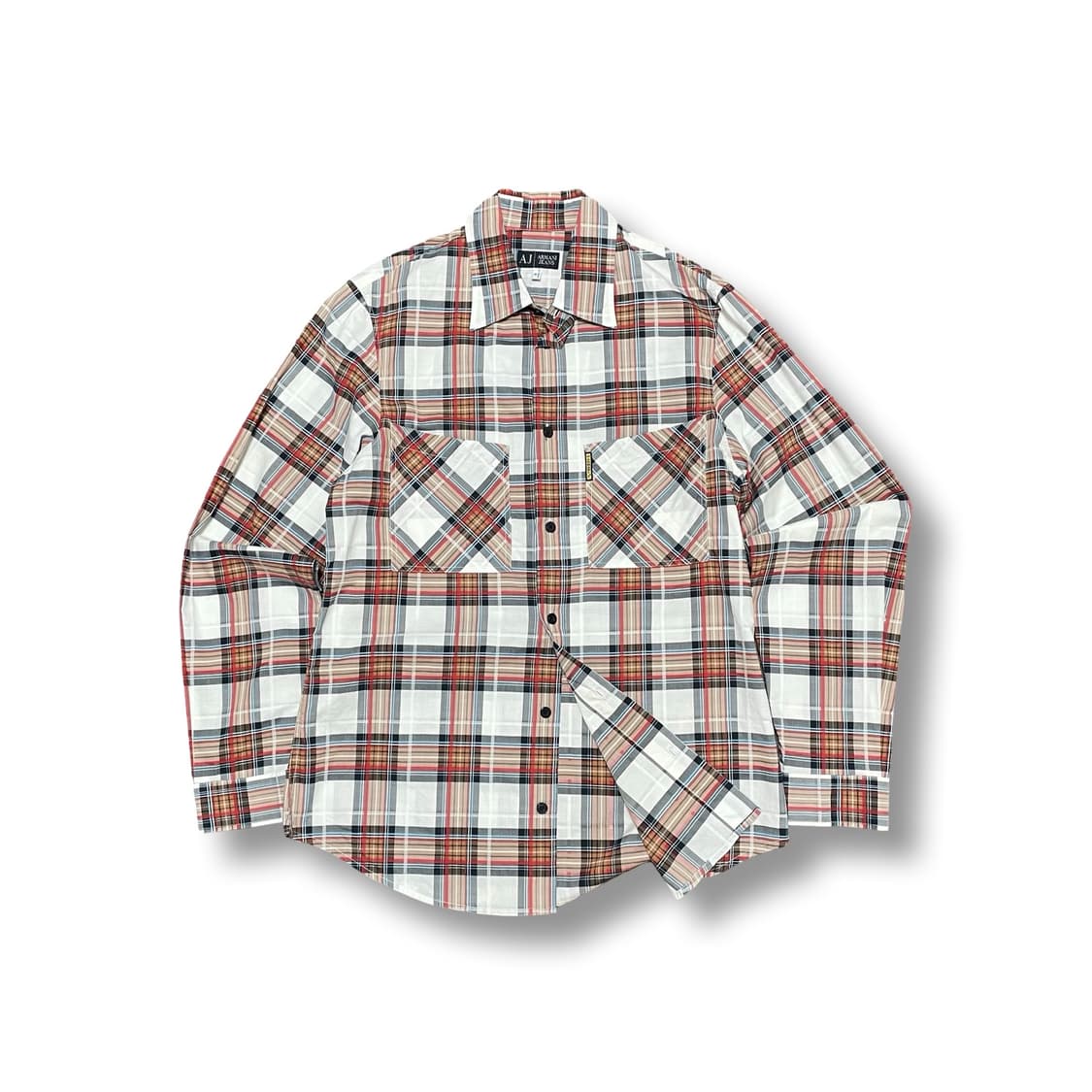 [M] 아르마니진 빈티지 체크 셔츠 상품이미지1