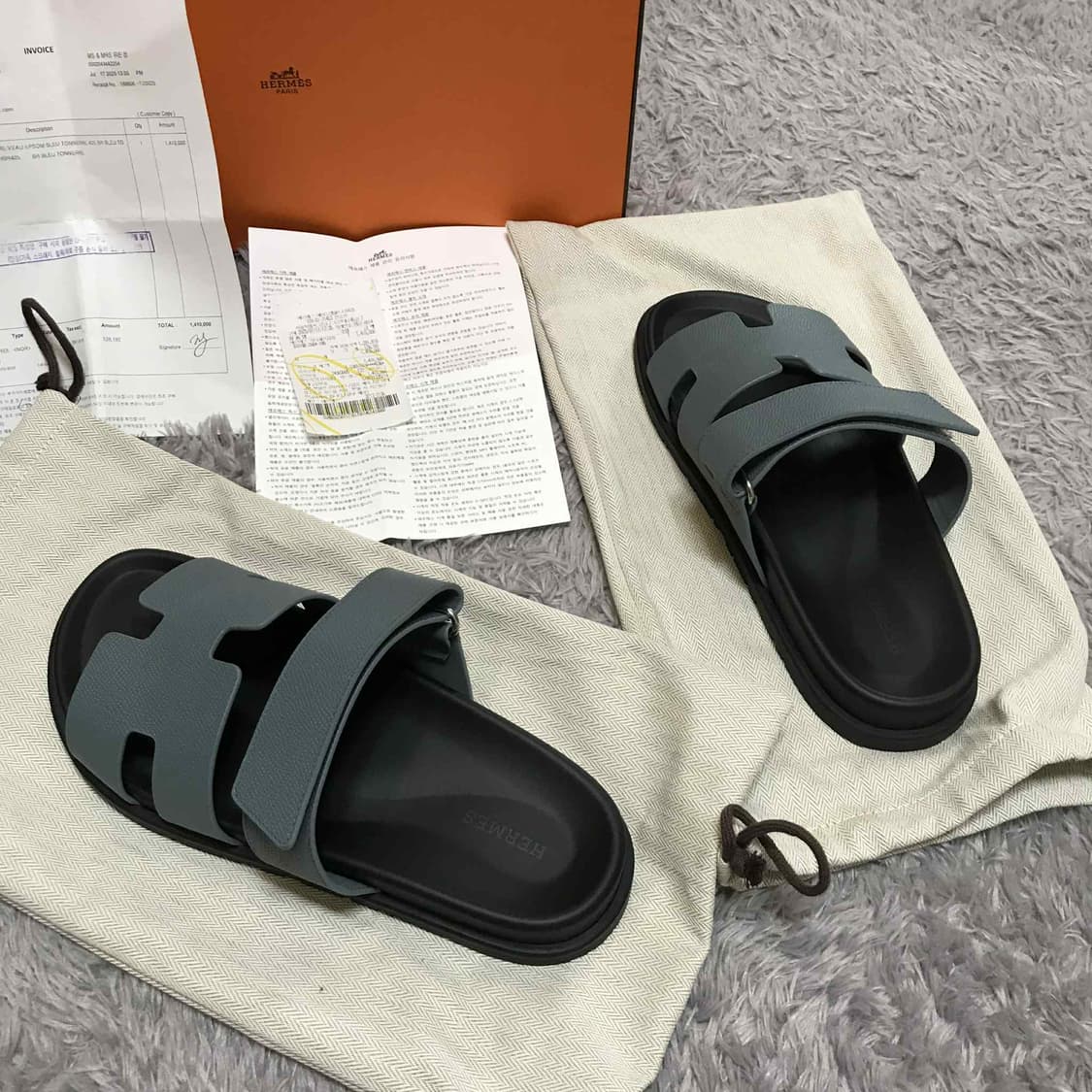 {클로젯}[40.5][풀구성+영수증+인보이스]에르메스 시프레 샌들 슬리퍼 상품이미지2