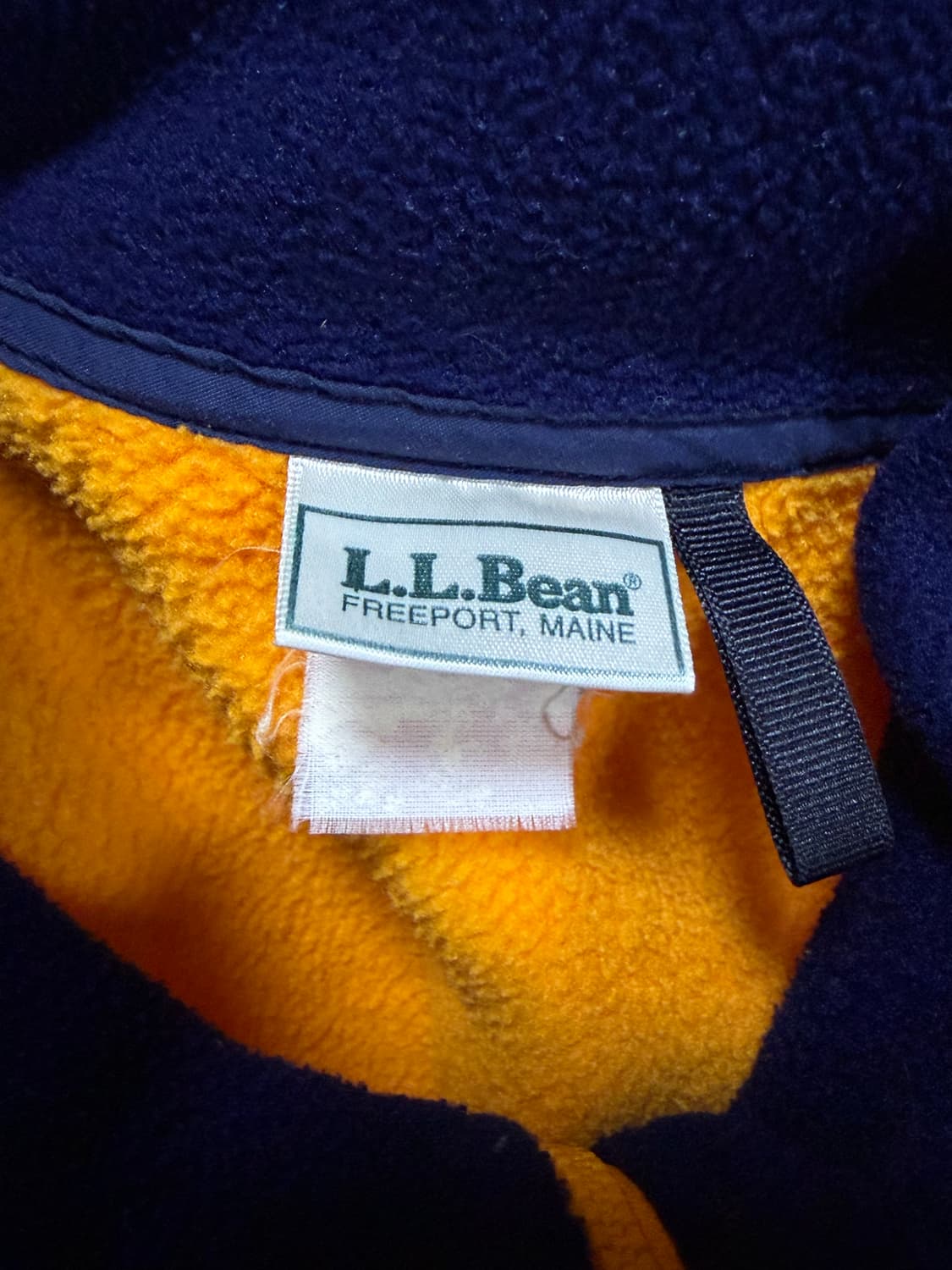 80s L.L.Bean 엘엘빈 반집업 후리스 오렌지 상품이미지4