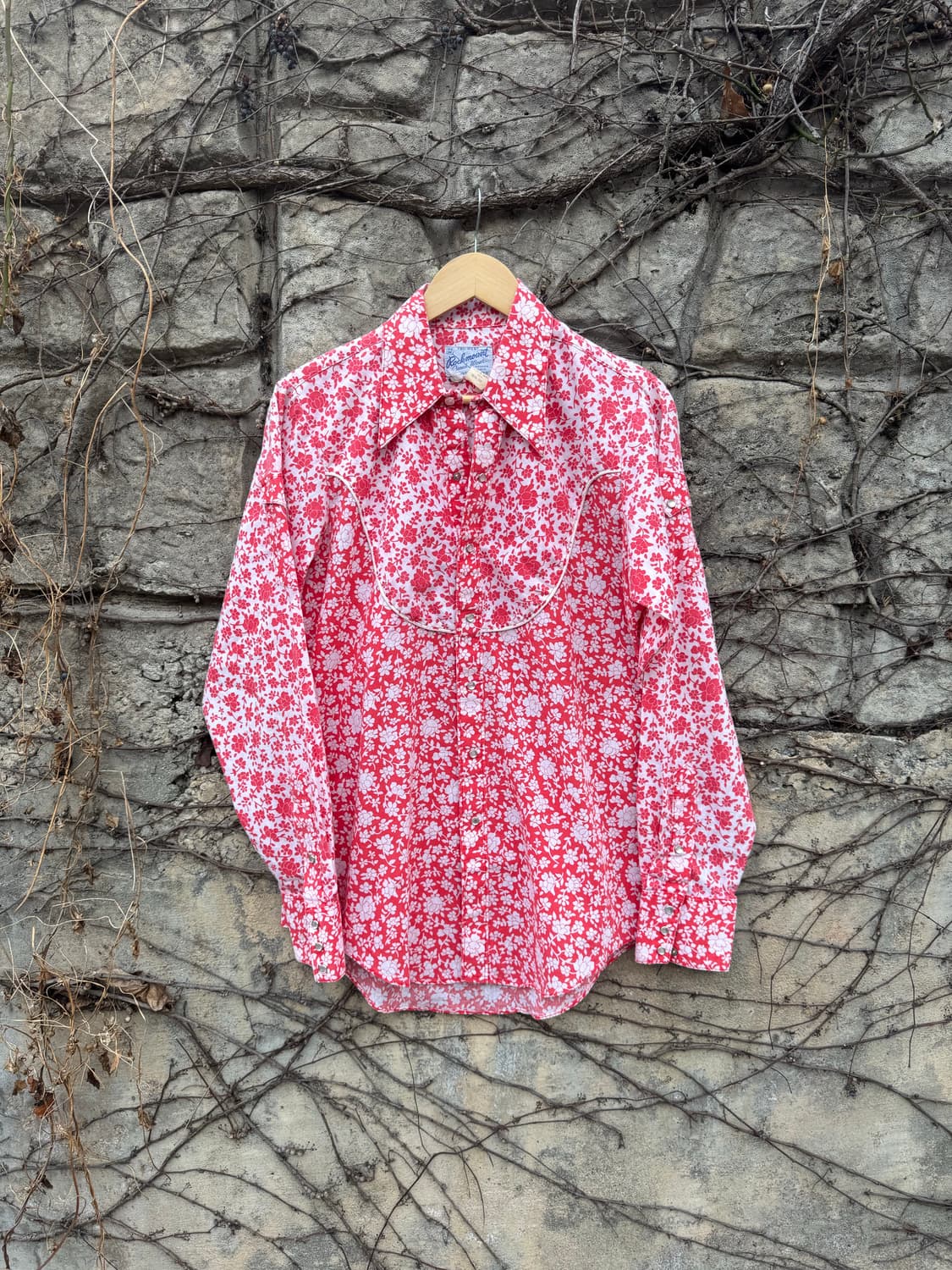 70s 락마운트 빈티지 플라워 패턴 웨스턴 셔츠  상품이미지1