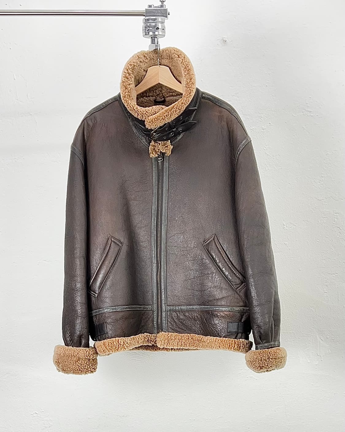 스투시 90s 부틀렉 b-3 쉽 레더 자켓 상품이미지2