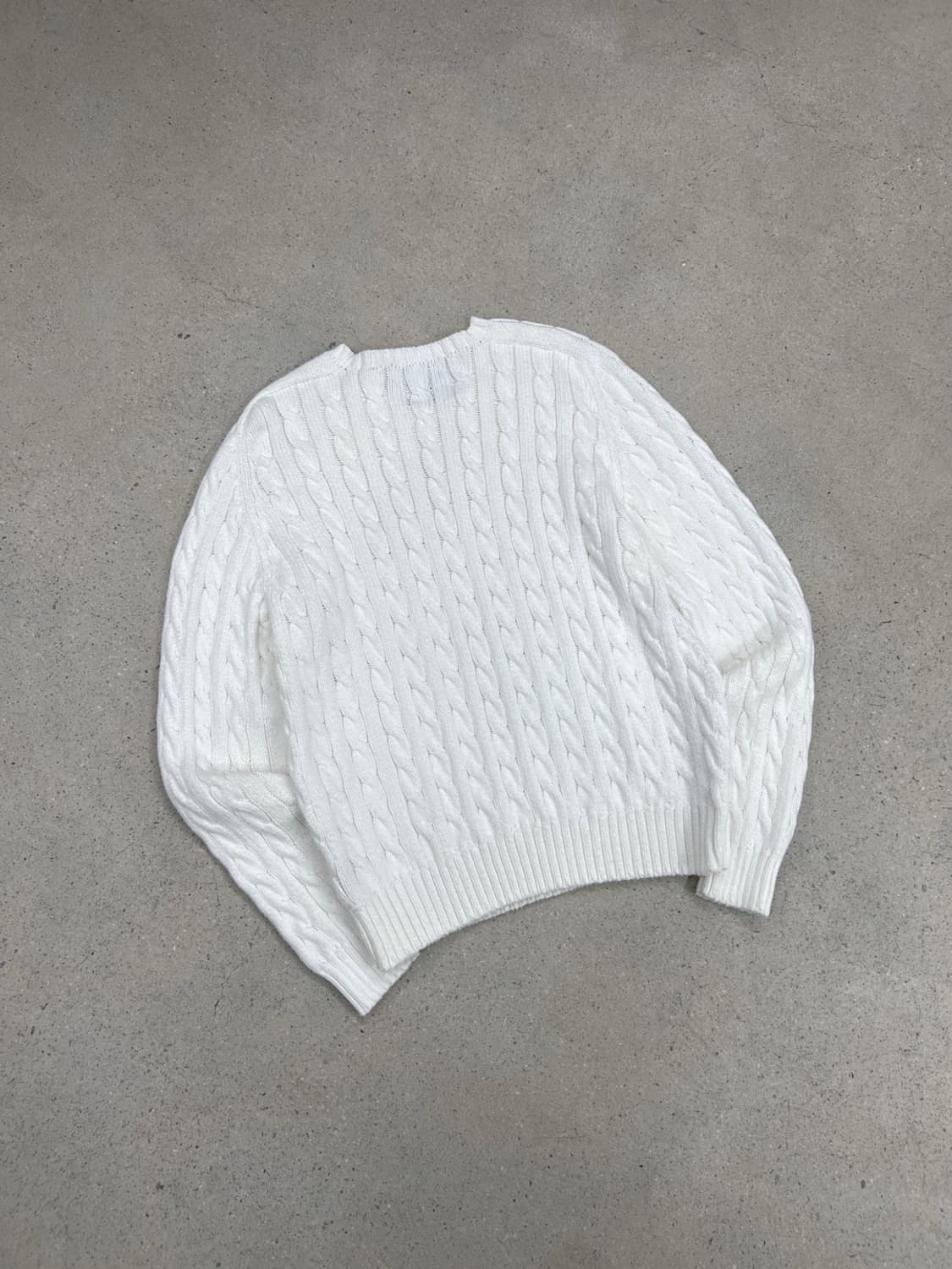 폴로 랄프로렌 화이트 래글런 케이블 니트 상품이미지3