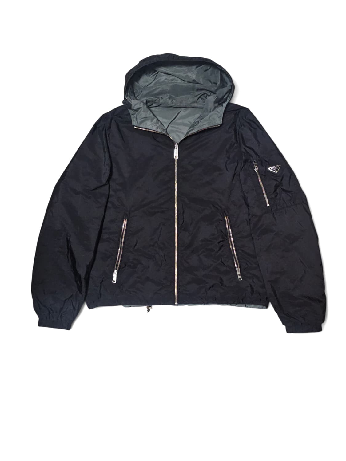 프라다 삼각로고 리나일론 리버서블 자켓 상품이미지1