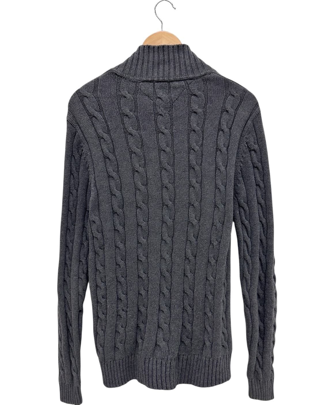 타미힐피거 꽈배기 니트집업 웜그레이 (L) 상품이미지9