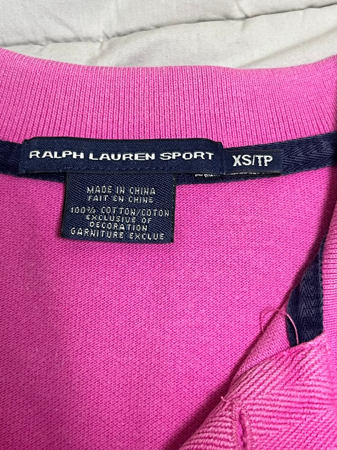폴로 랄프로렌 스포츠 핑크 폴로티 XS 상품이미지3