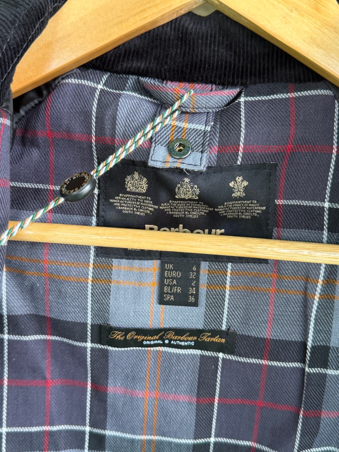 (새제품) 바버 비드넬 검정 UK 6 상품이미지4