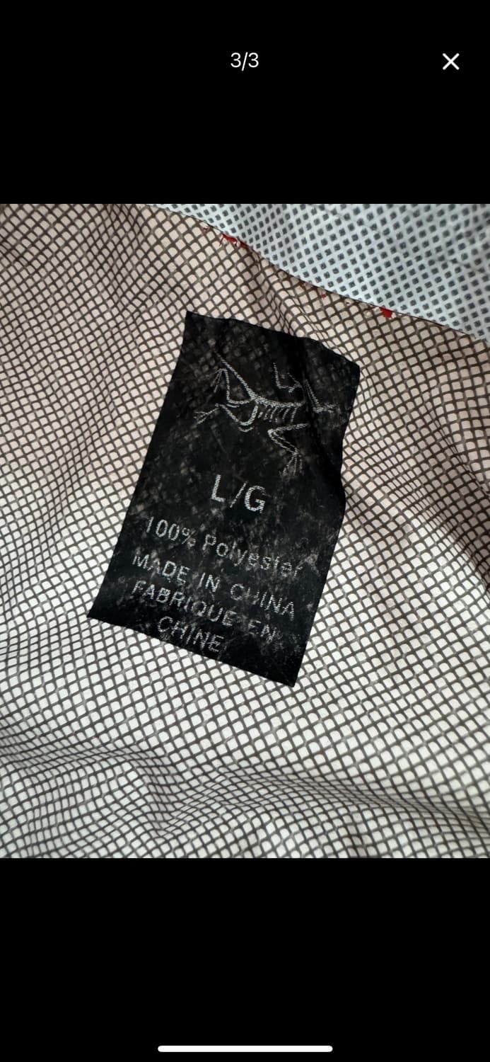 아크테릭스 바람막이 자켓 L 상품이미지2