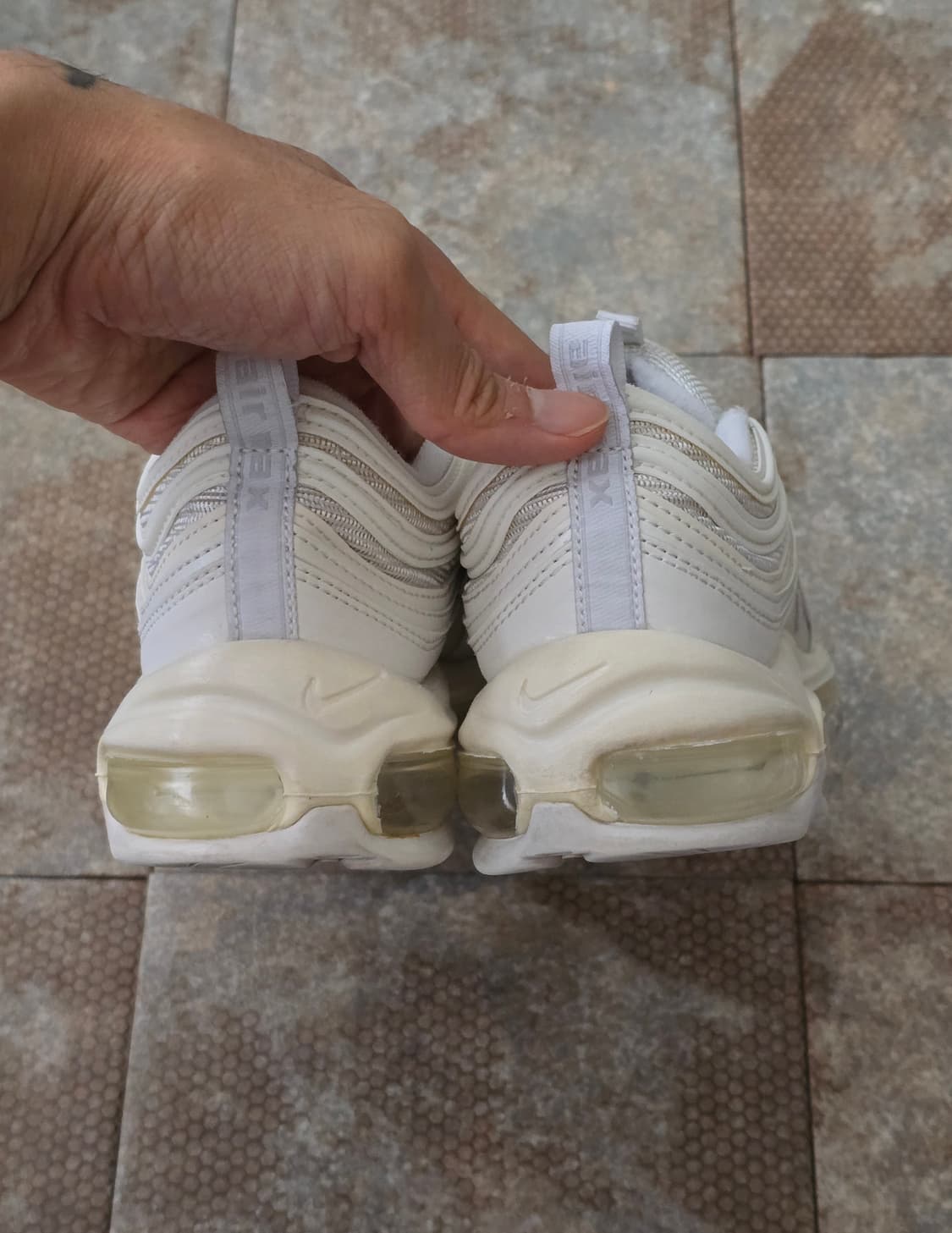 (240)나이키 에어맥스 97 트리플 화이트 상품이미지7