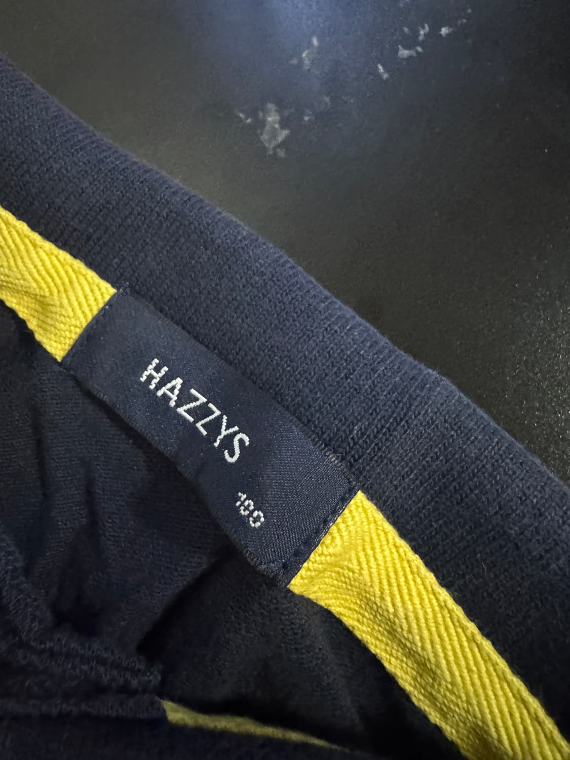 헤지스 Hazzys 로잉 로고 반팔 카라 티셔츠 S ~ M 네이비 상품이미지3