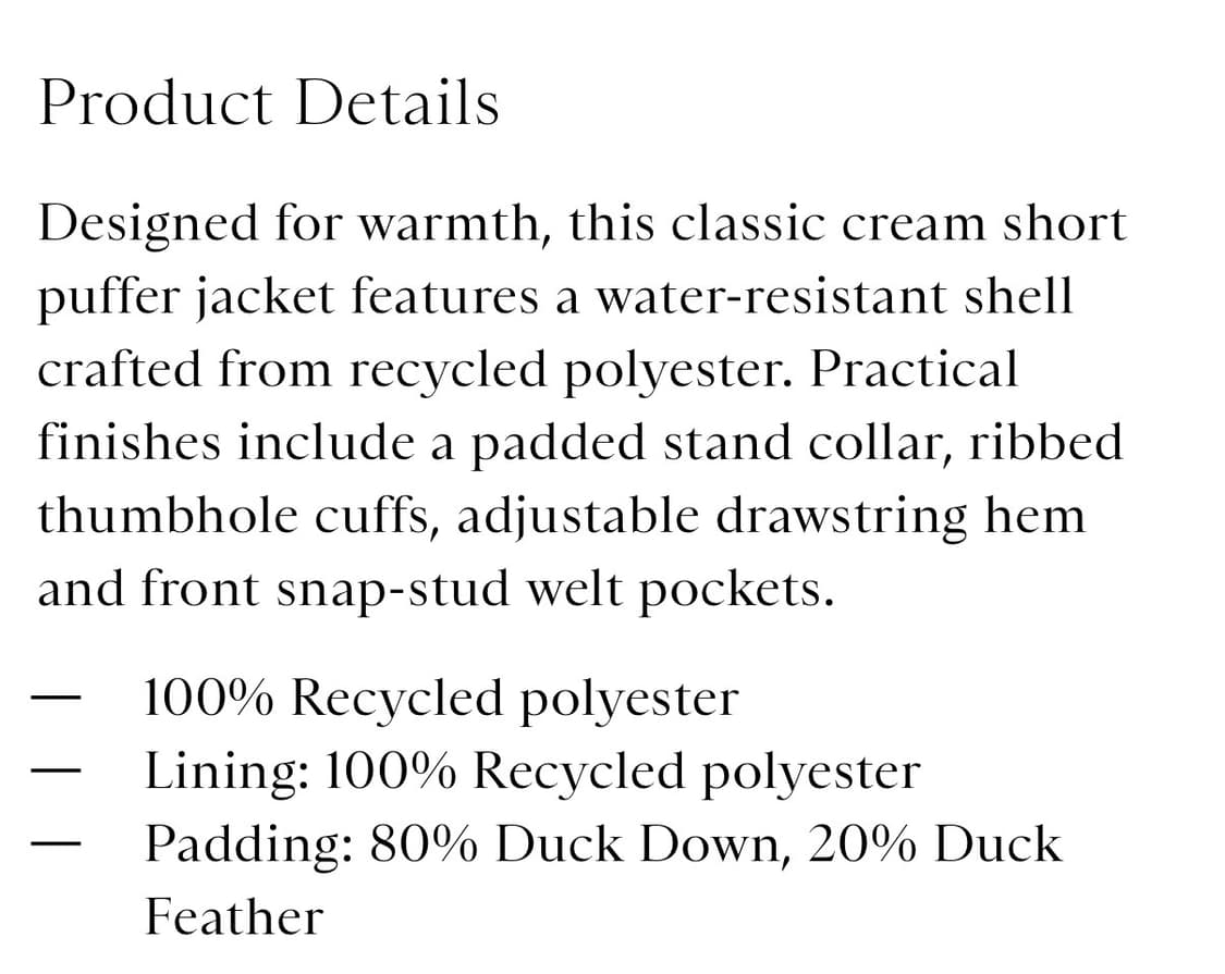 COS Short Puffer Jacket 상품이미지7