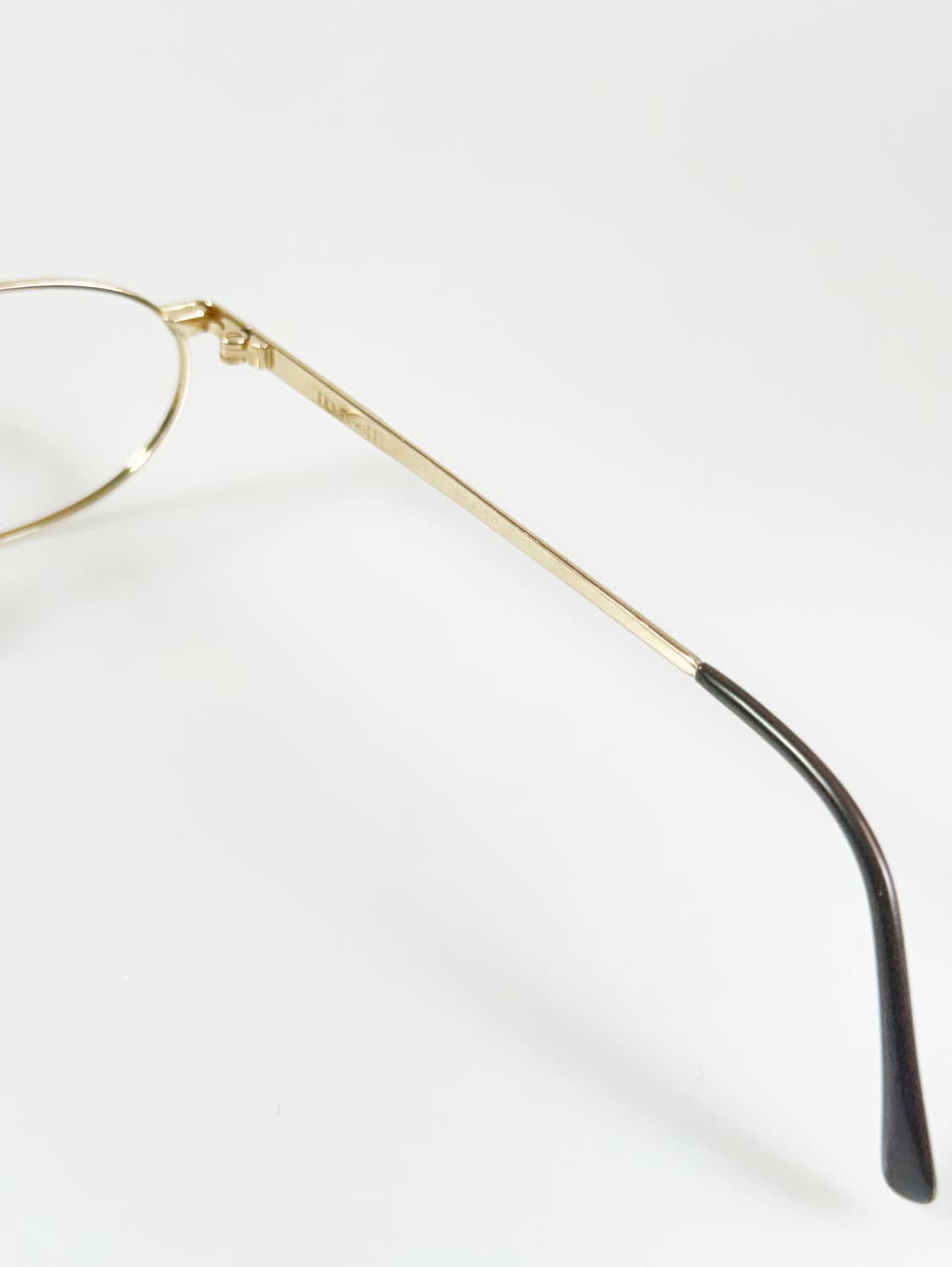 90s MARELLI 골드 메탈 스퀘어 보잉 프레임 빈티지 안경 상품이미지5