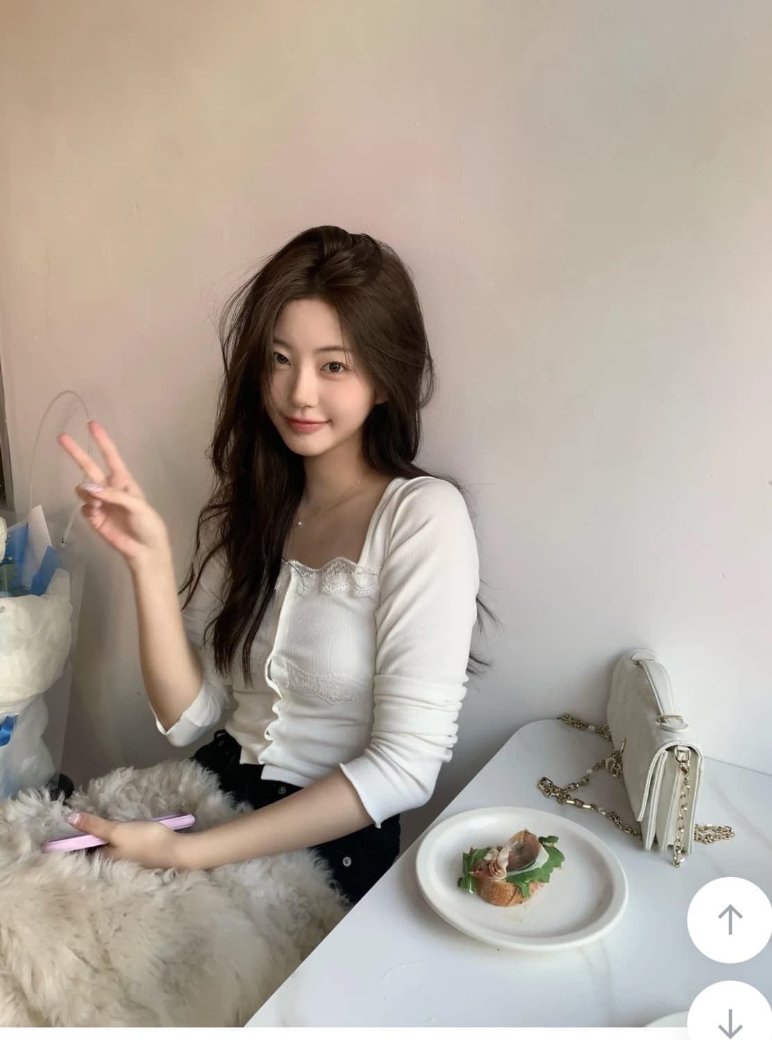 당일배송) 제니오 벨 레이스 가디건 아이보리 상품이미지1