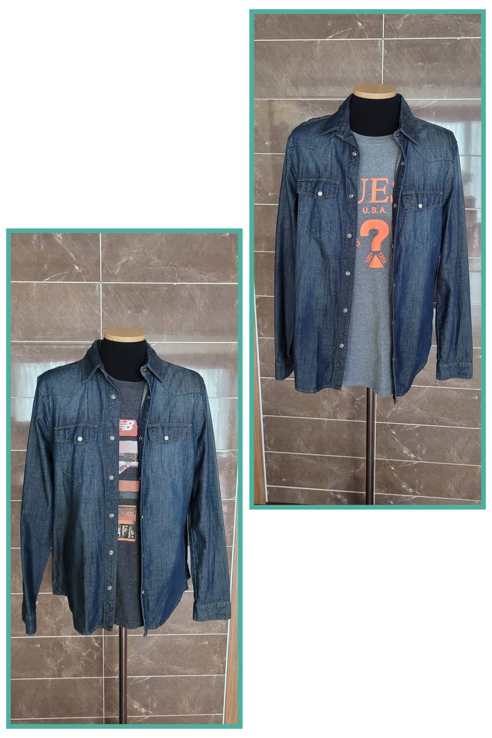 (남성95사이즈) 게스 청남방(봄~초여름) 상품이미지1